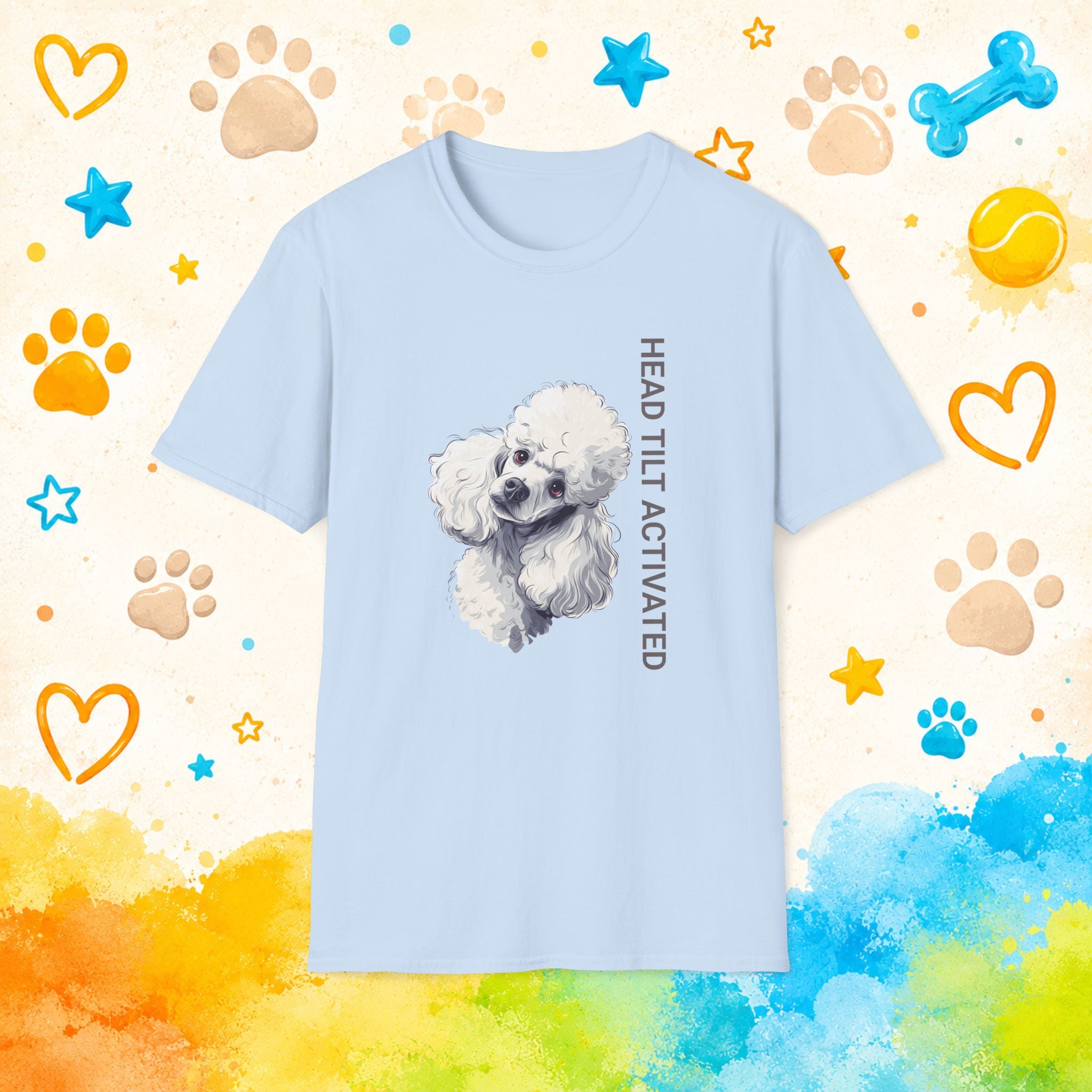 Head Tilt Activated Funny Poodle T-Shirt – Curious Dog Lover Tee