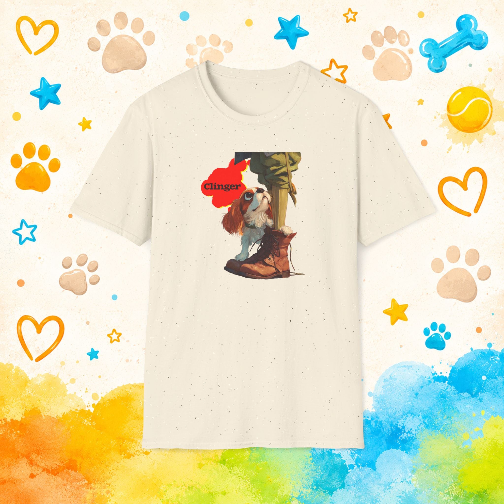 Clinger Cavalier King Charles Spaniel T-Shirt – Velcro Dog Life Funny Pet Lover Tee