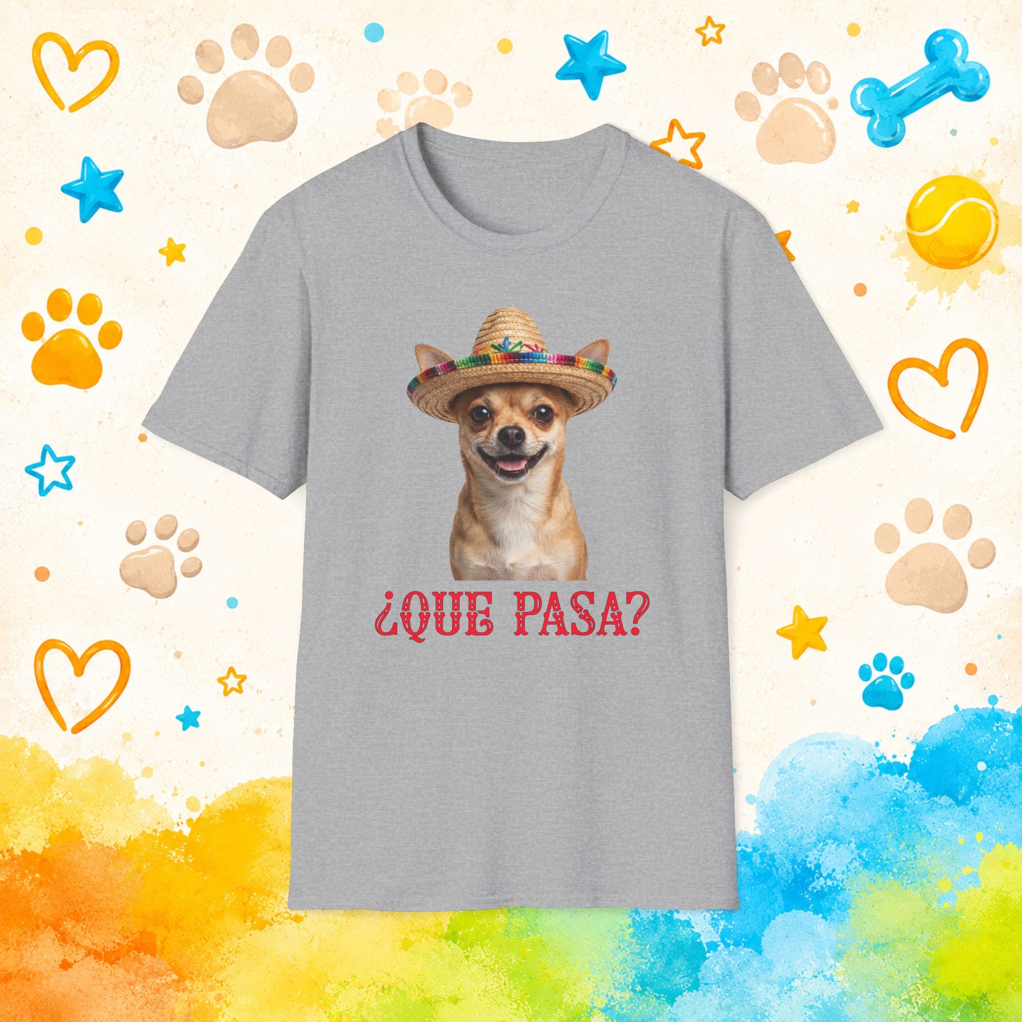 Que Pasa? Funny Chihuahua Sombrero T-Shirt – Fiesta Dog Lover Tee