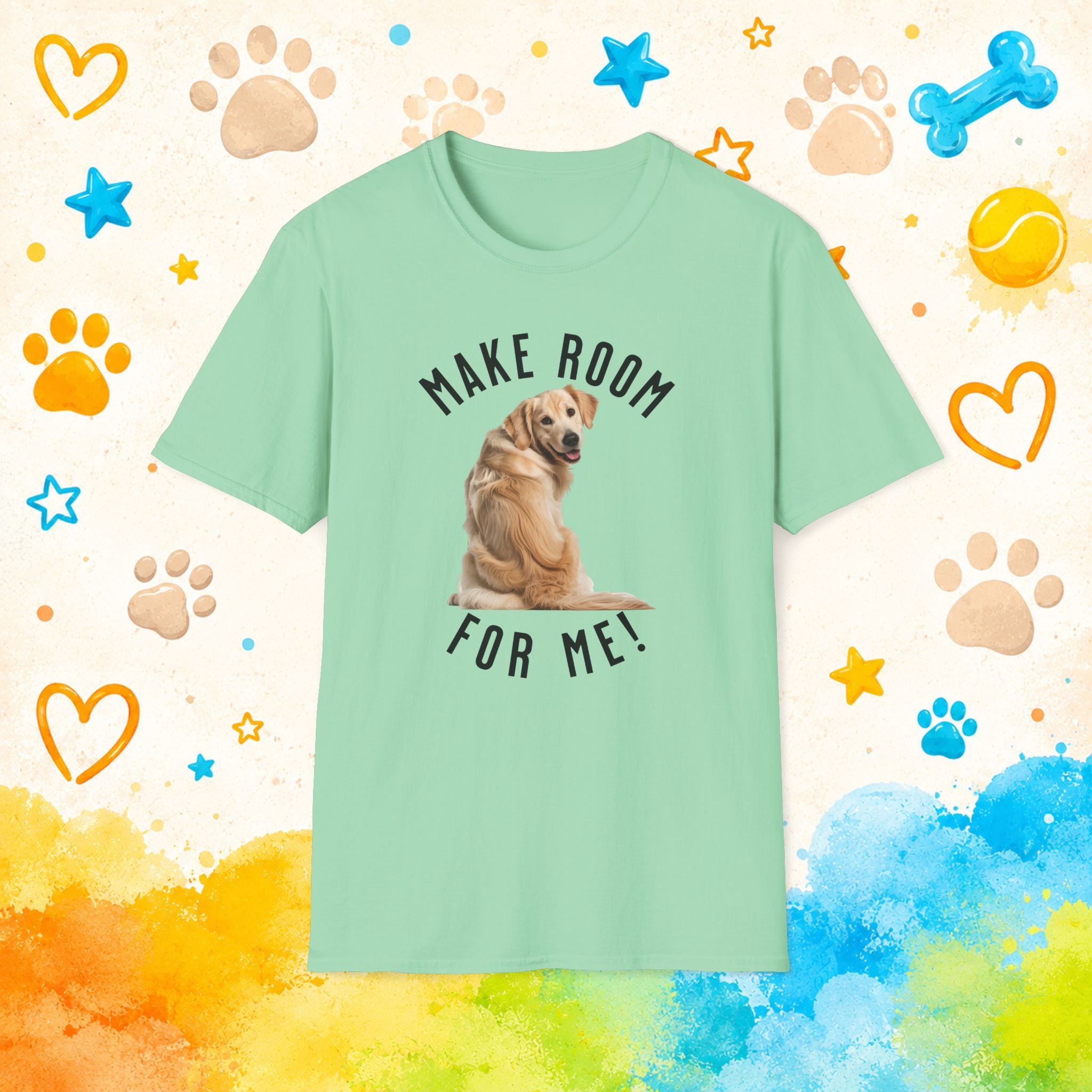 Golden Retriever Make Room For Me! Dog Graphic T-Shirt