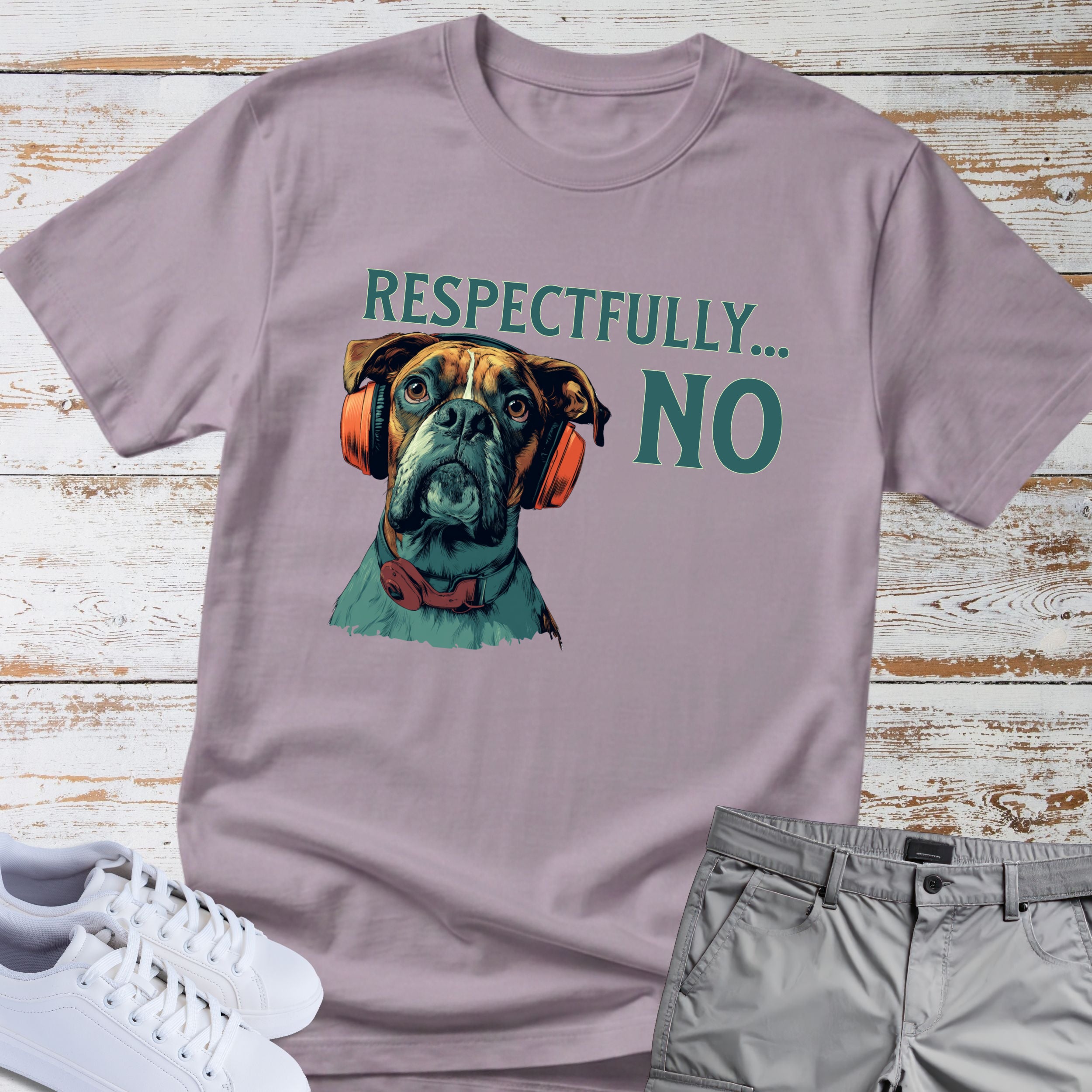 Respectfully… NO. Boxer Dog Graphic T-Shirt