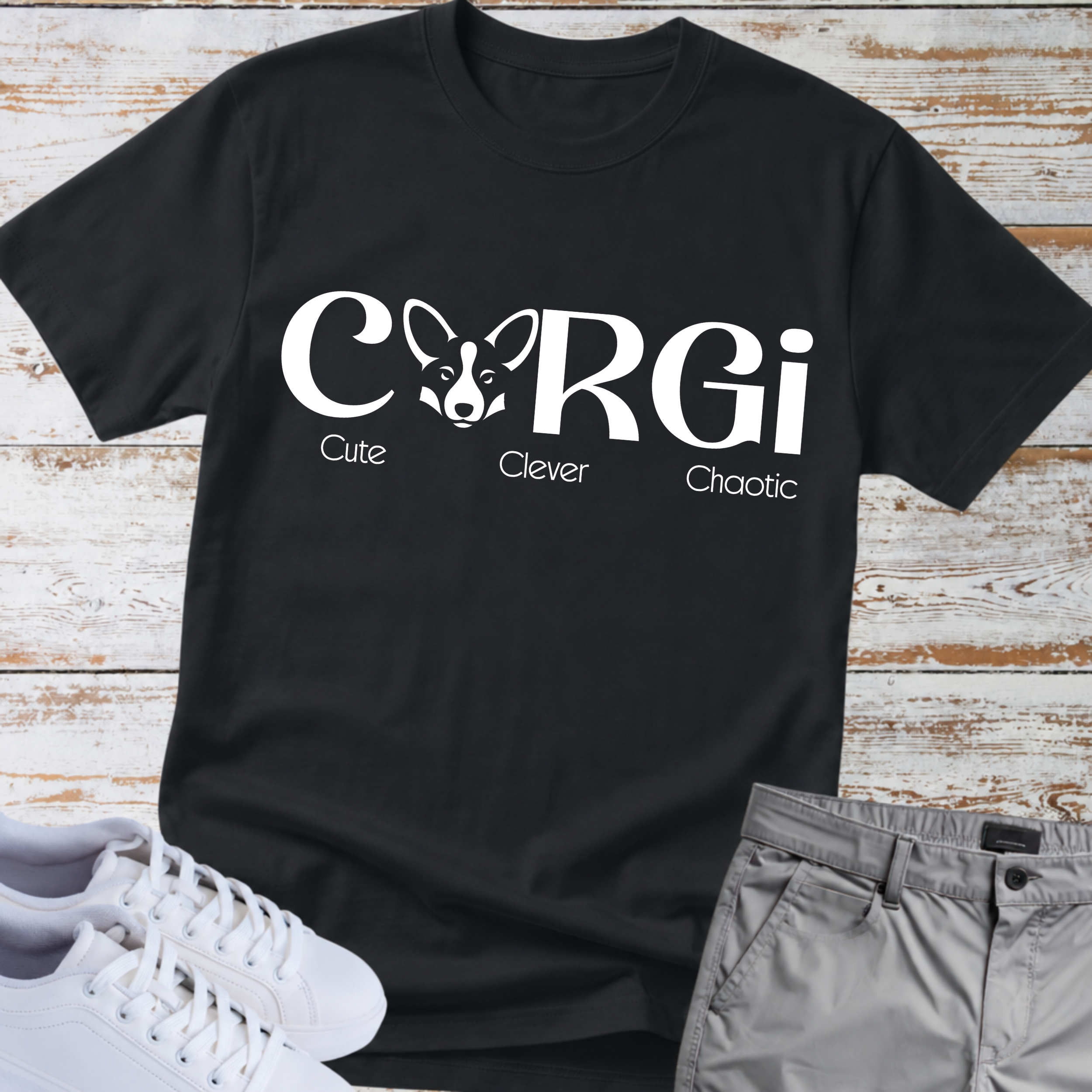 Corgi Cute Clever Chaotic T-Shirt
