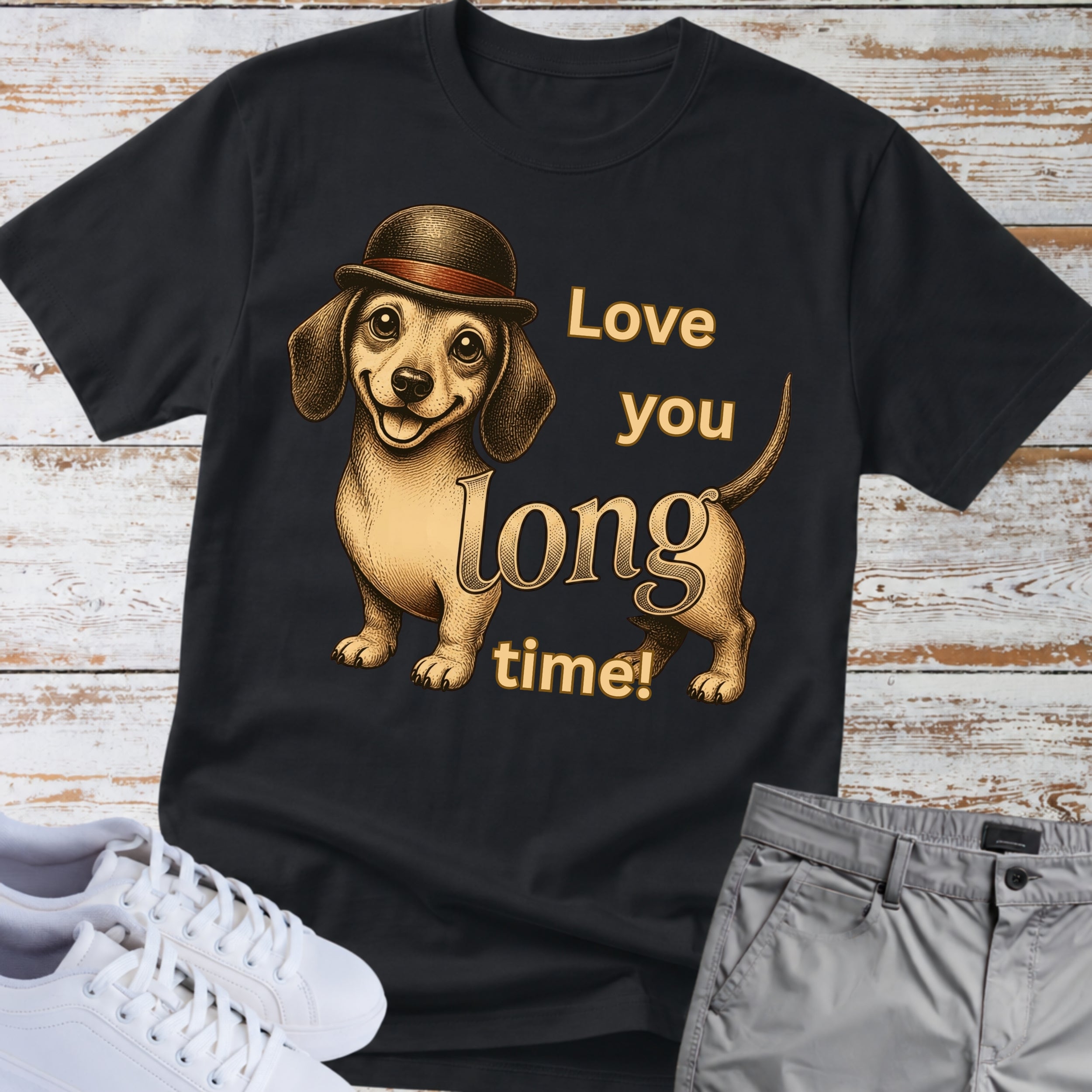 Dachshund 'Love You Long Time' T-Shirt