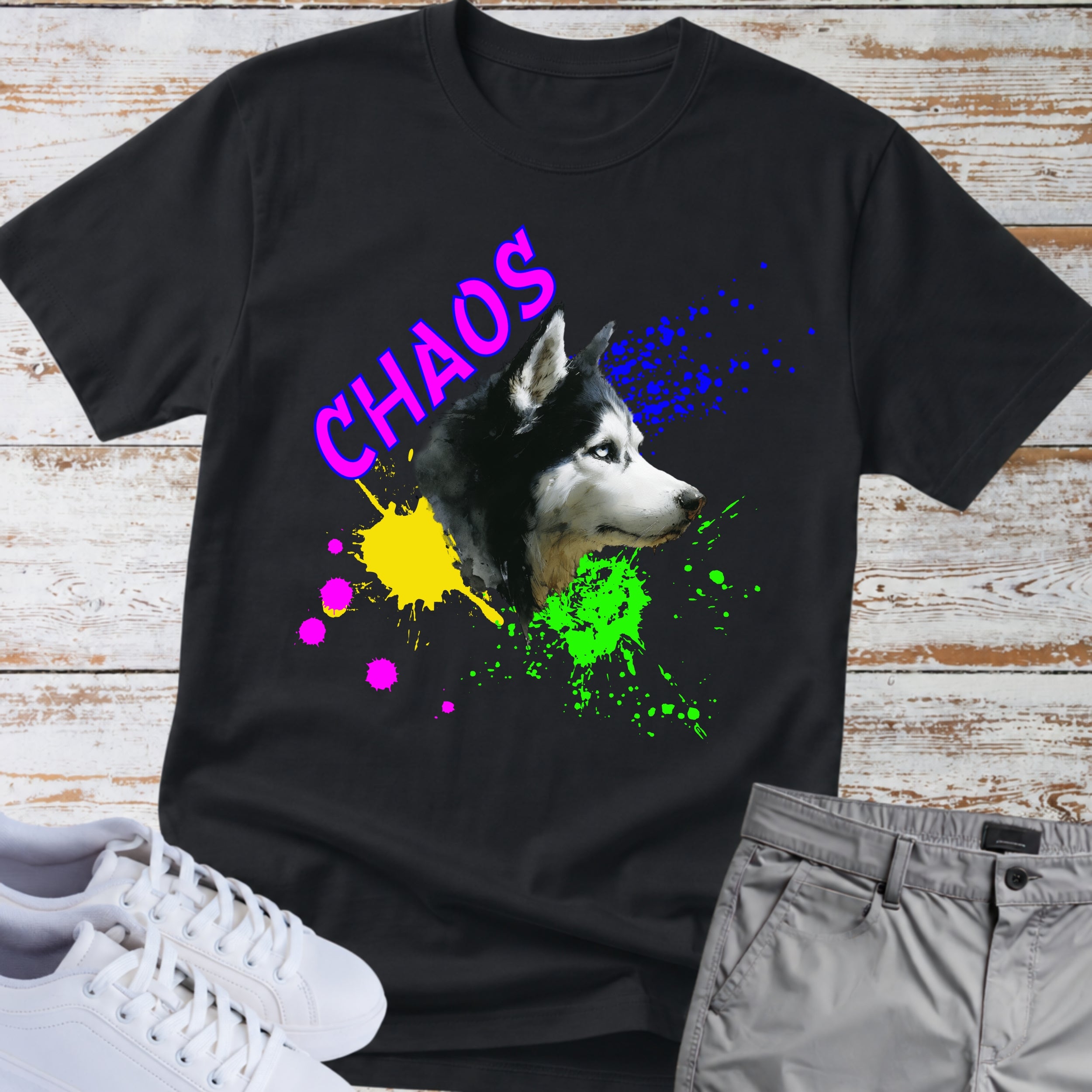 Chaos Siberian Husky T-Shirt