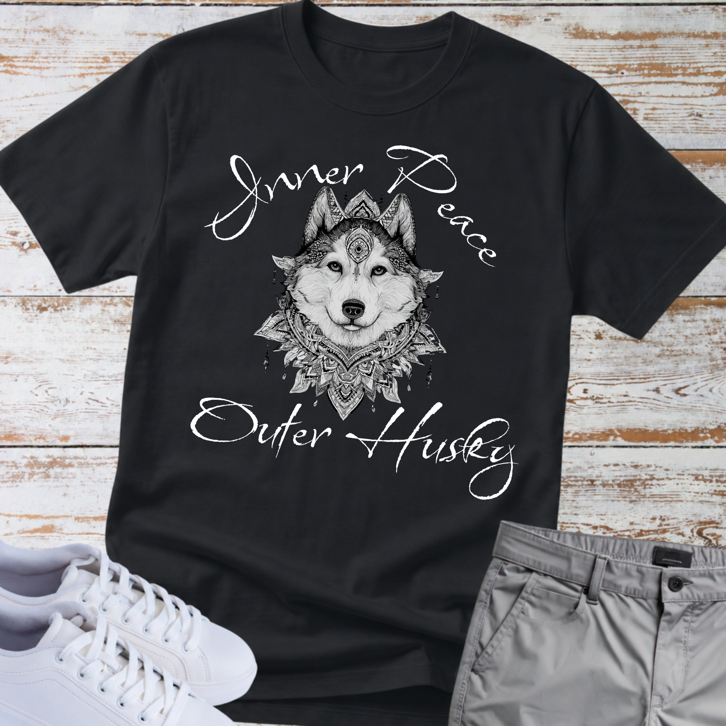 Inner Peace. Outer Husky. Siberian Husky T-Shirt
