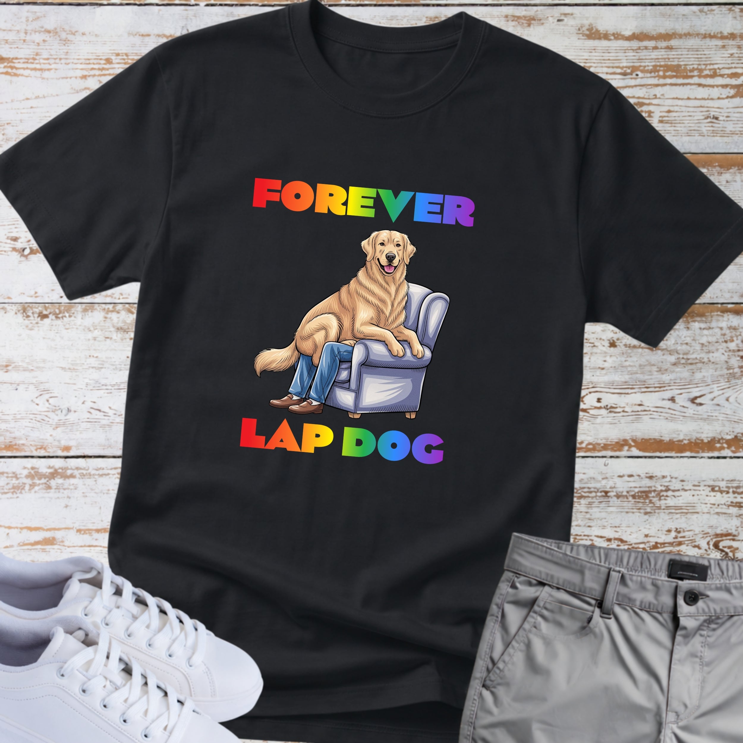 Golden Retriever "Forever Lap Dog" T-Shirt