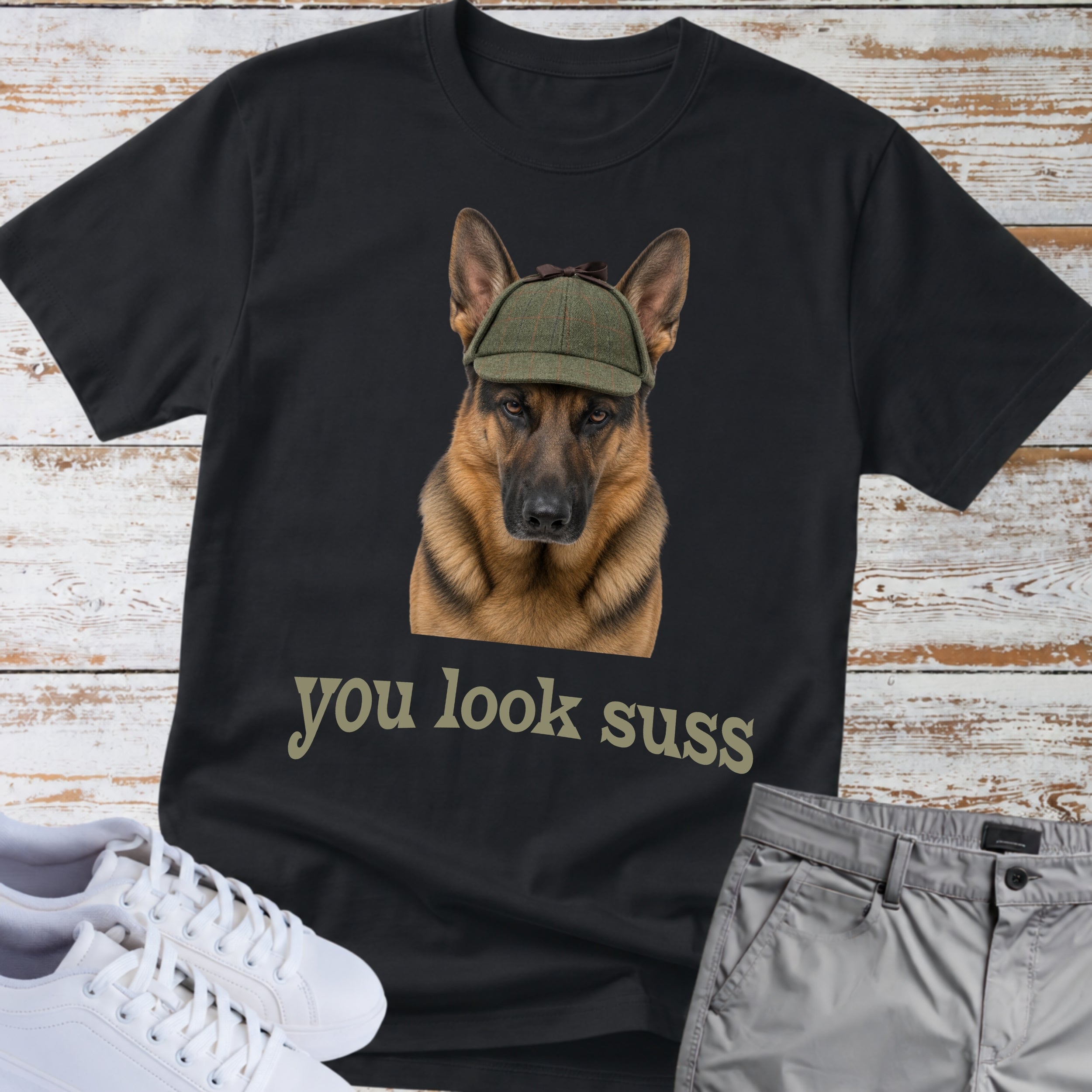 German Shepherd "You Look Suss" T-Shirt