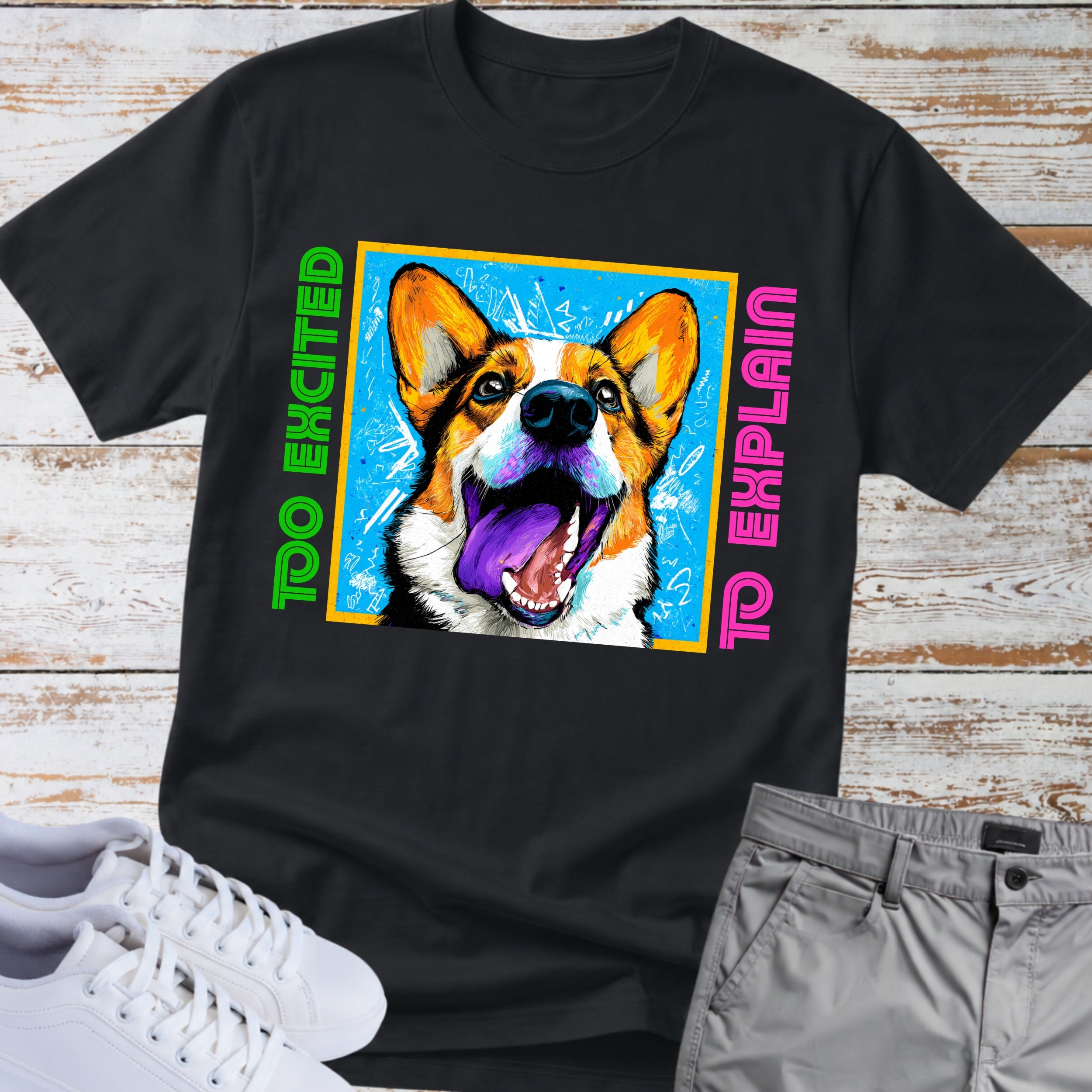 Too Excited To Explain Corgi T-Shirt