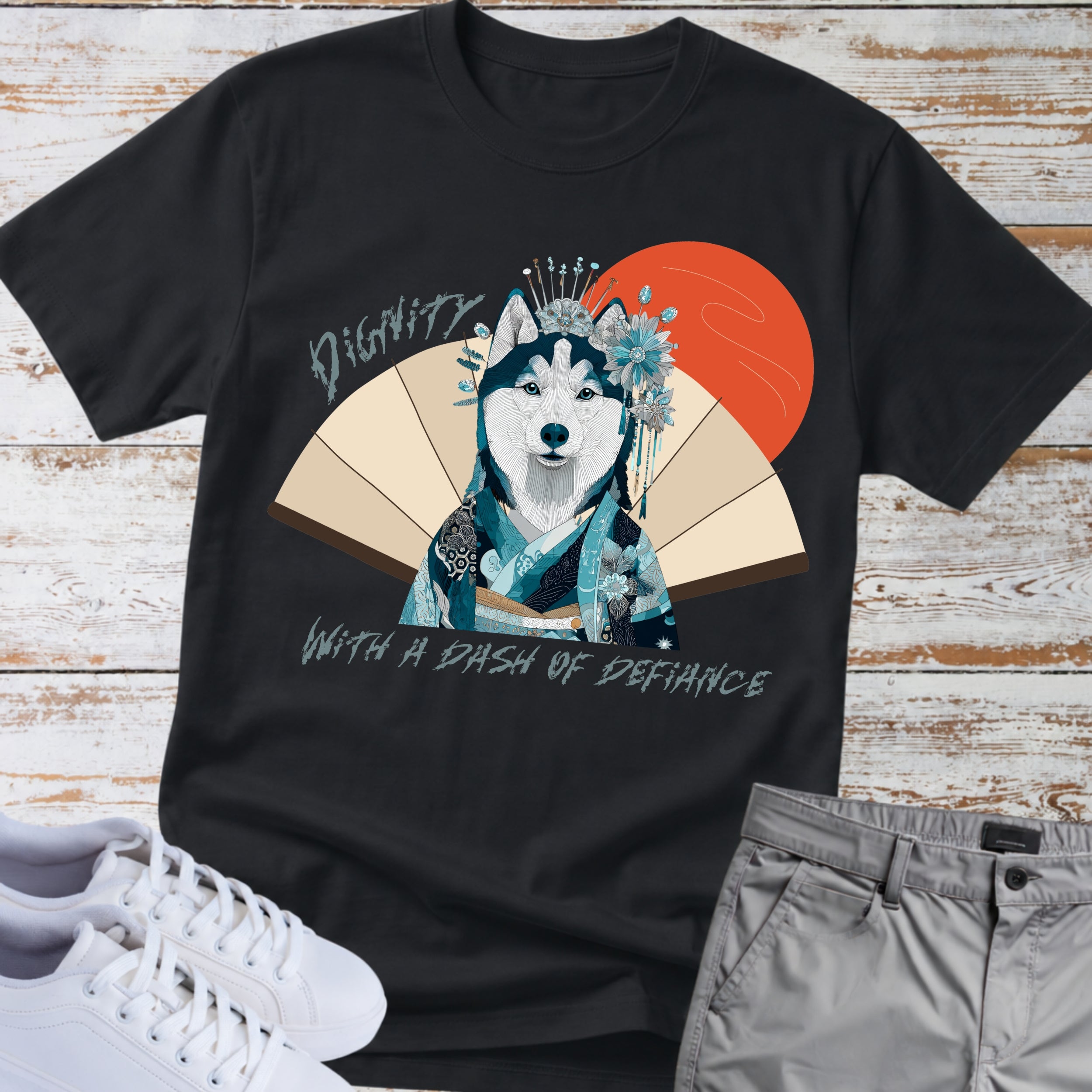 Siberian Husky Geisha T-Shirt