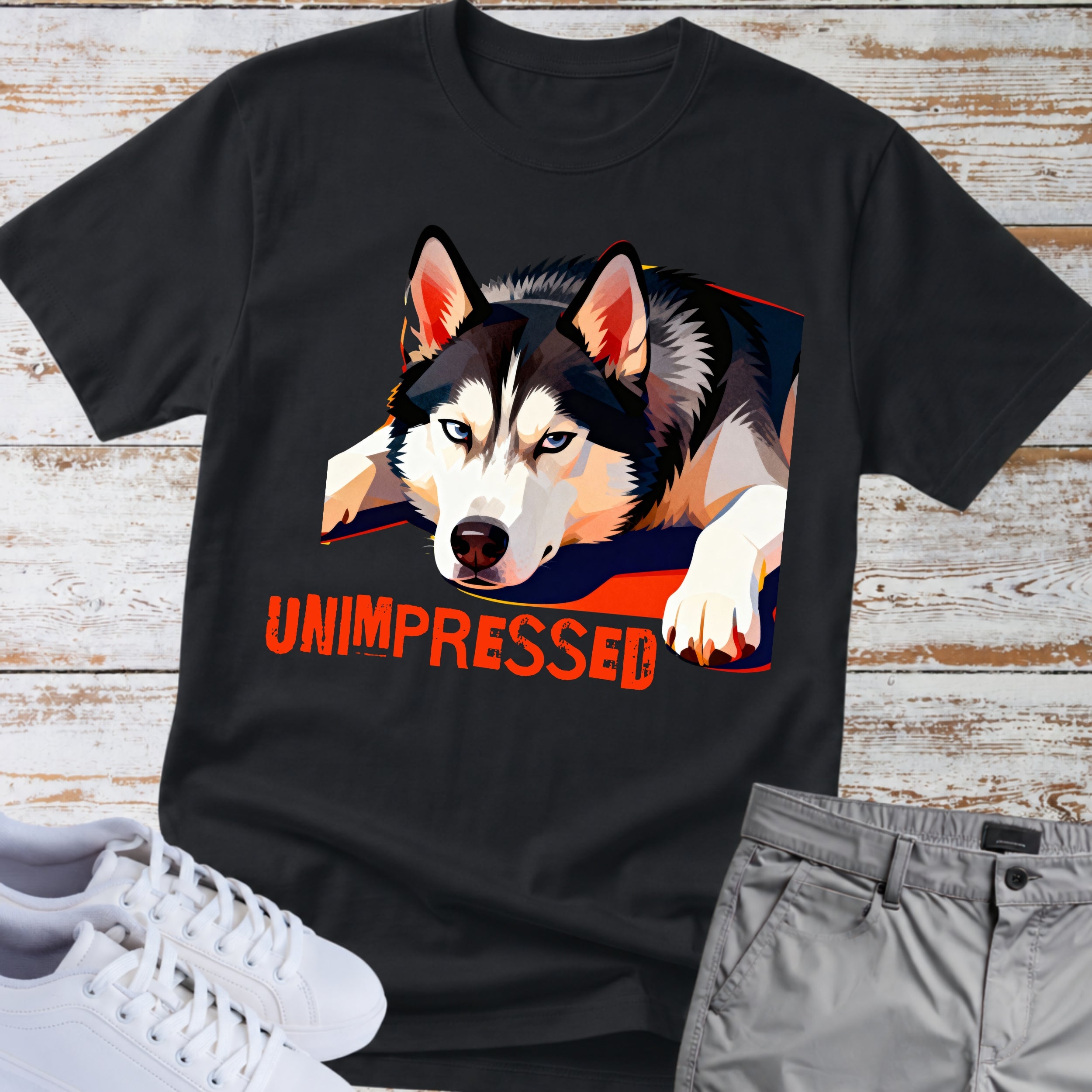 Unimpressed Siberian Husky T-Shirt
