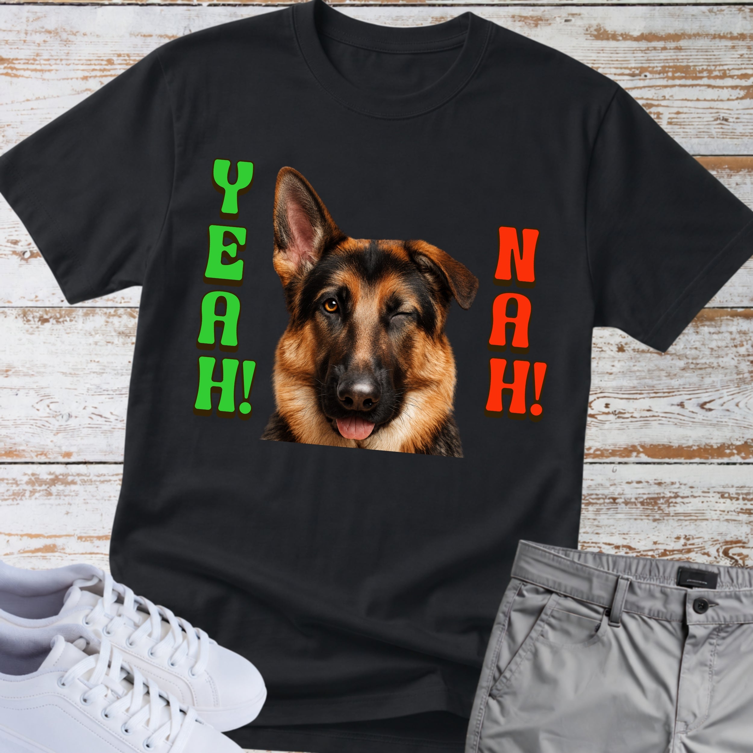 German Shepherd 'Yeah! Nah' T-Shirt