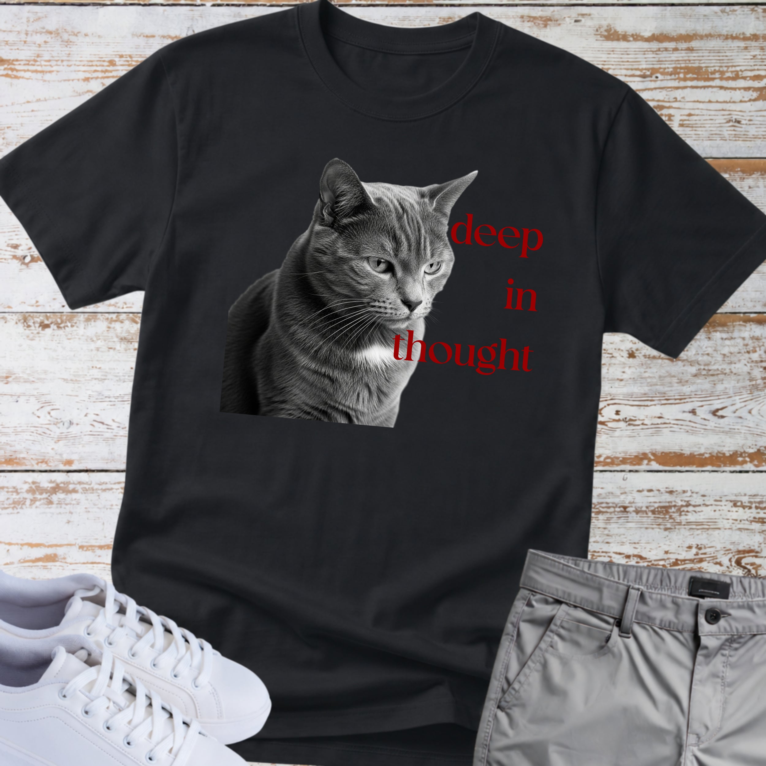 Cat Deep in ThoughtT-Shirt