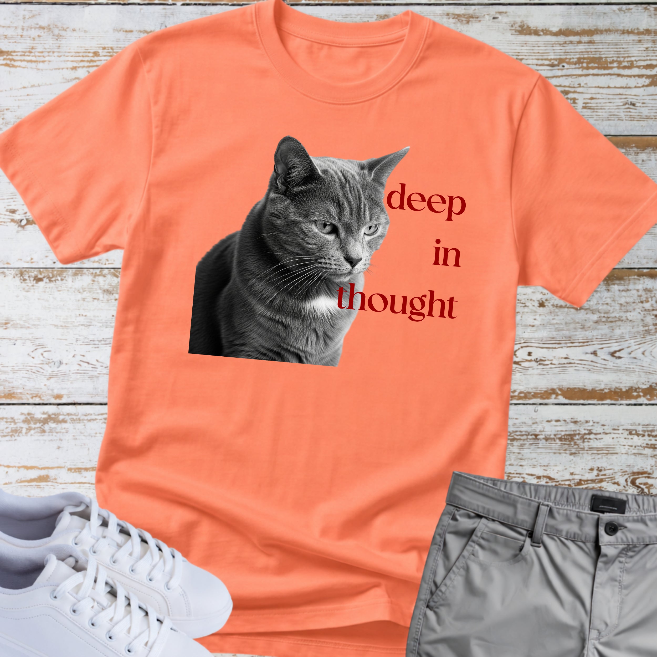 Cat Deep in ThoughtT-Shirt