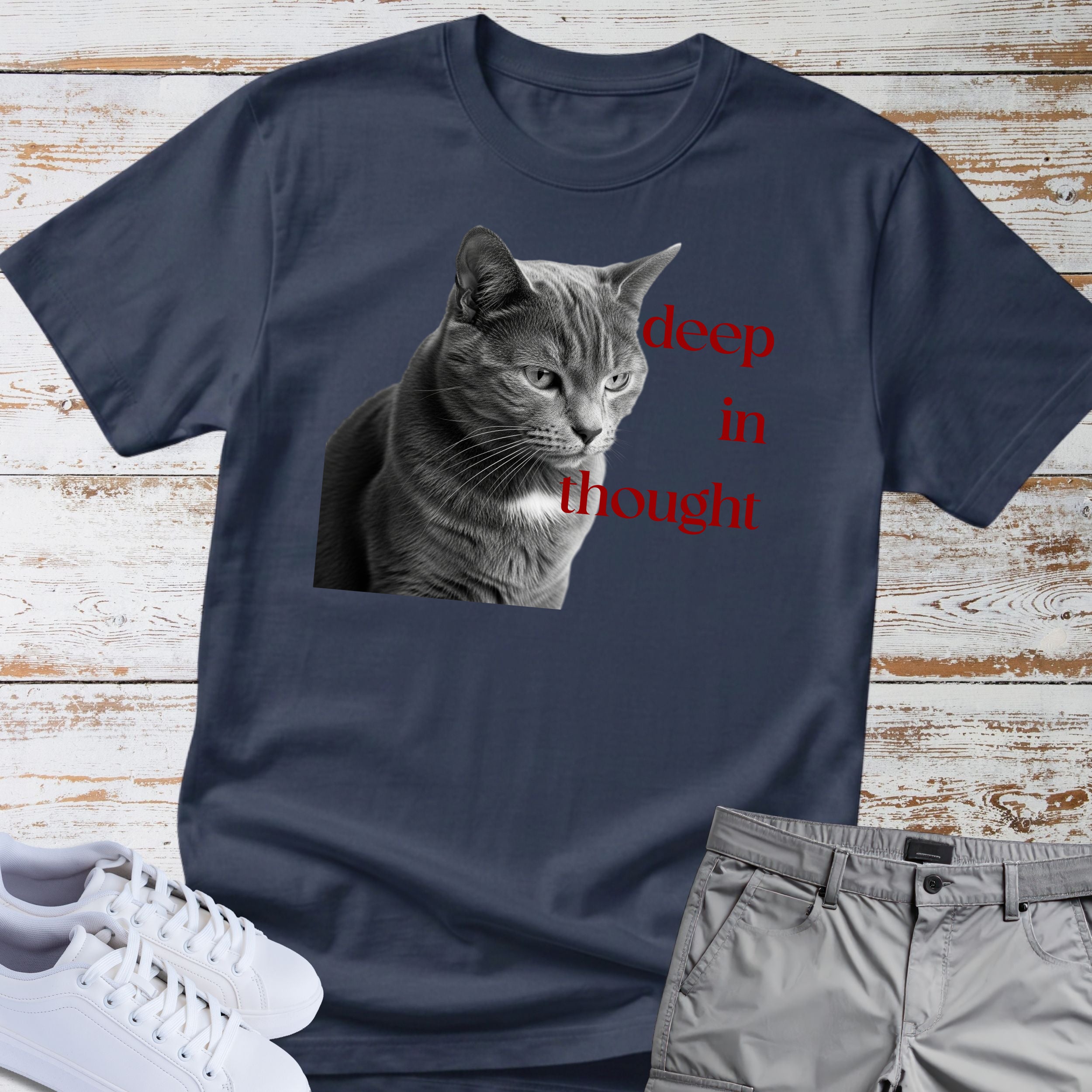 Cat Deep in ThoughtT-Shirt