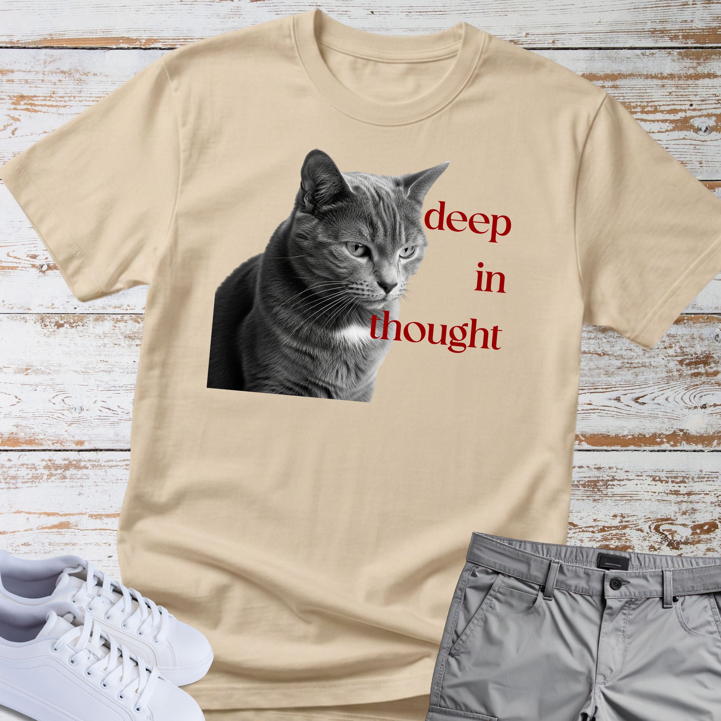 Cat Deep in ThoughtT-Shirt