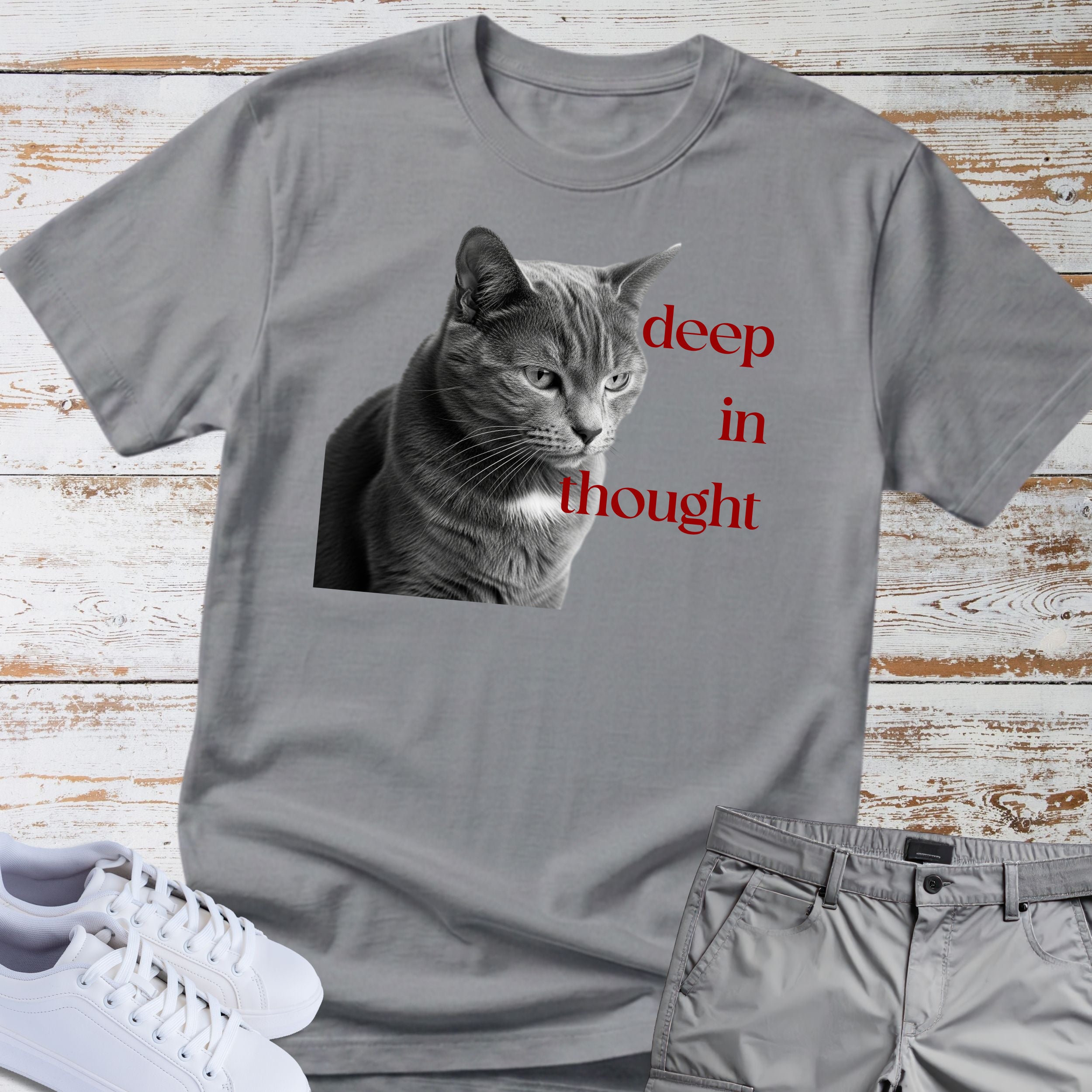 Cat Deep in ThoughtT-Shirt