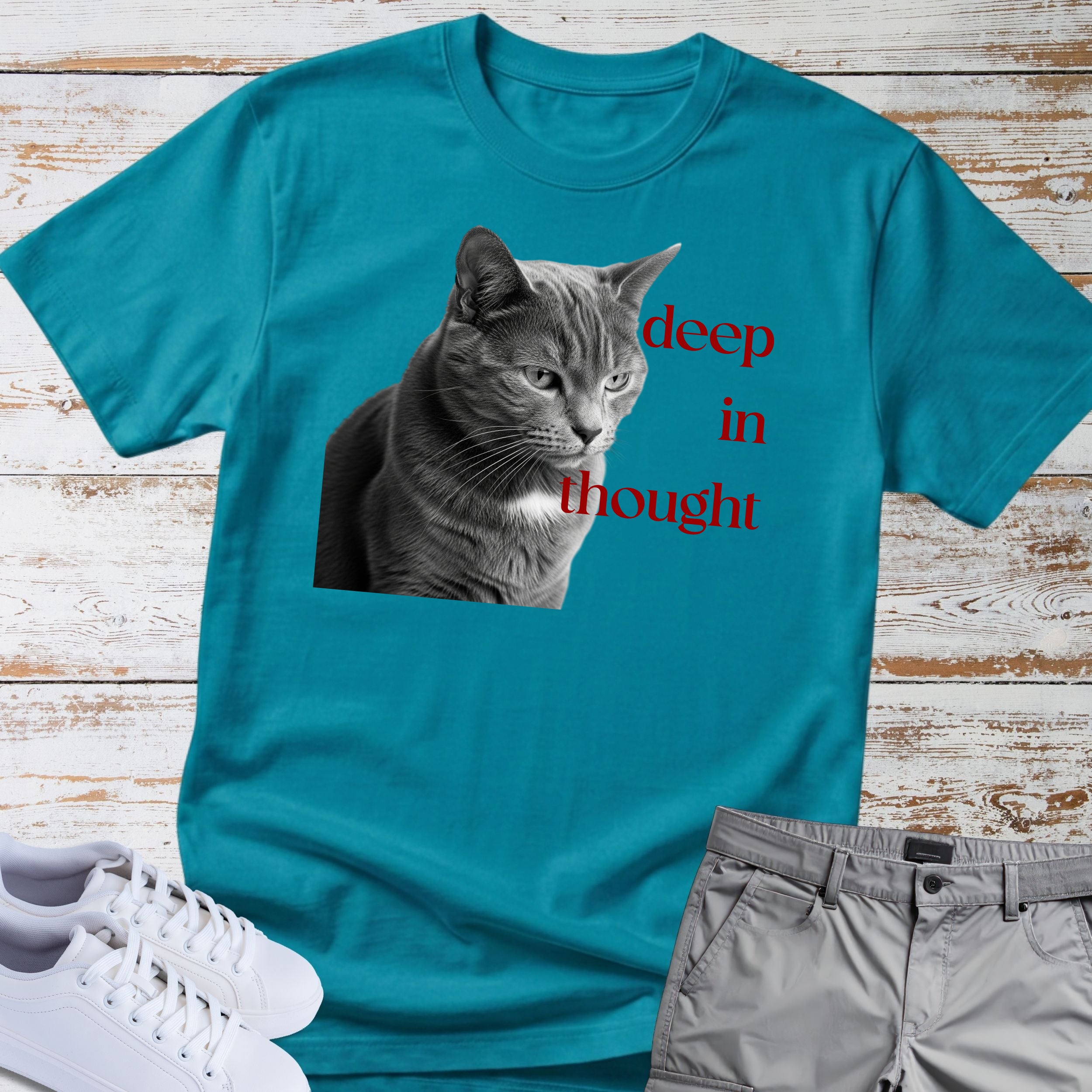 Cat Deep in ThoughtT-Shirt