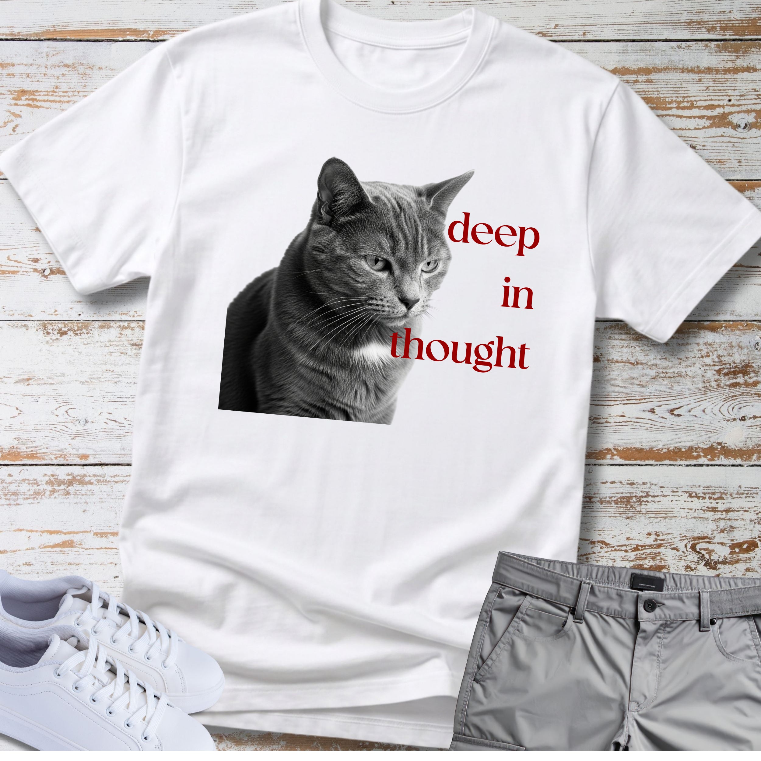 Cat Deep in ThoughtT-Shirt