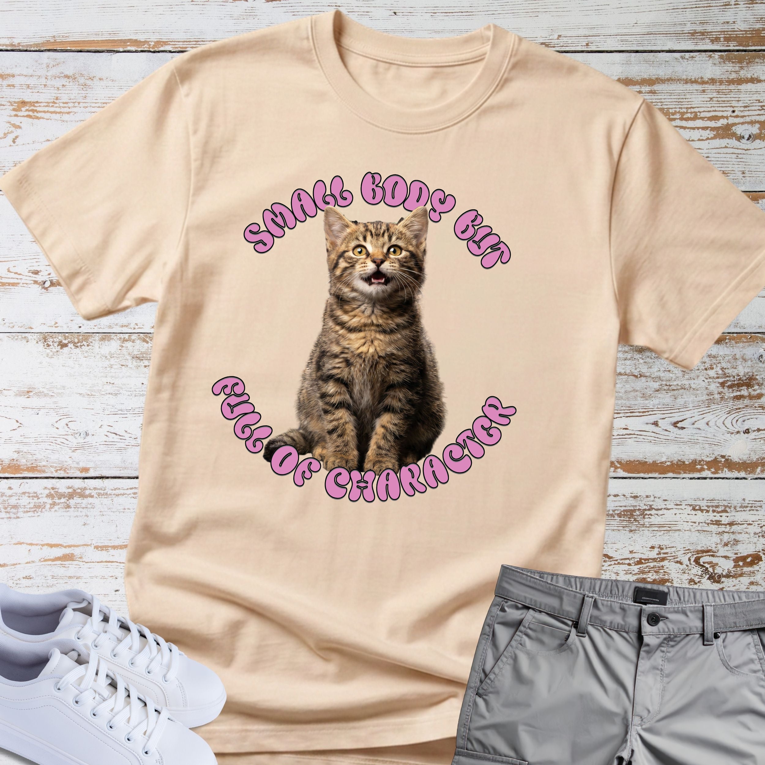 Cat "Small Body, But Full of Character" T-shirt