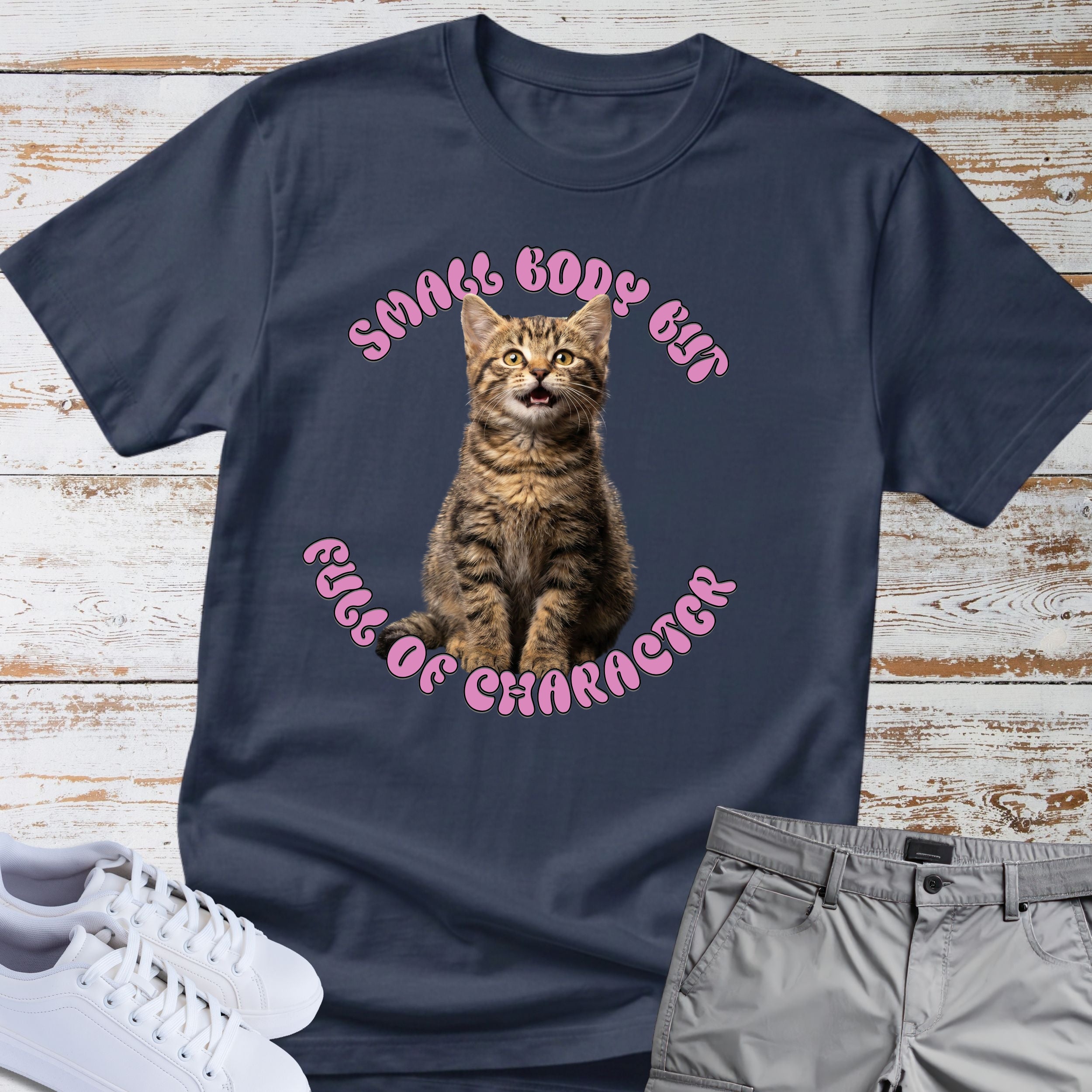 Cat "Small Body, But Full of Character" T-shirt