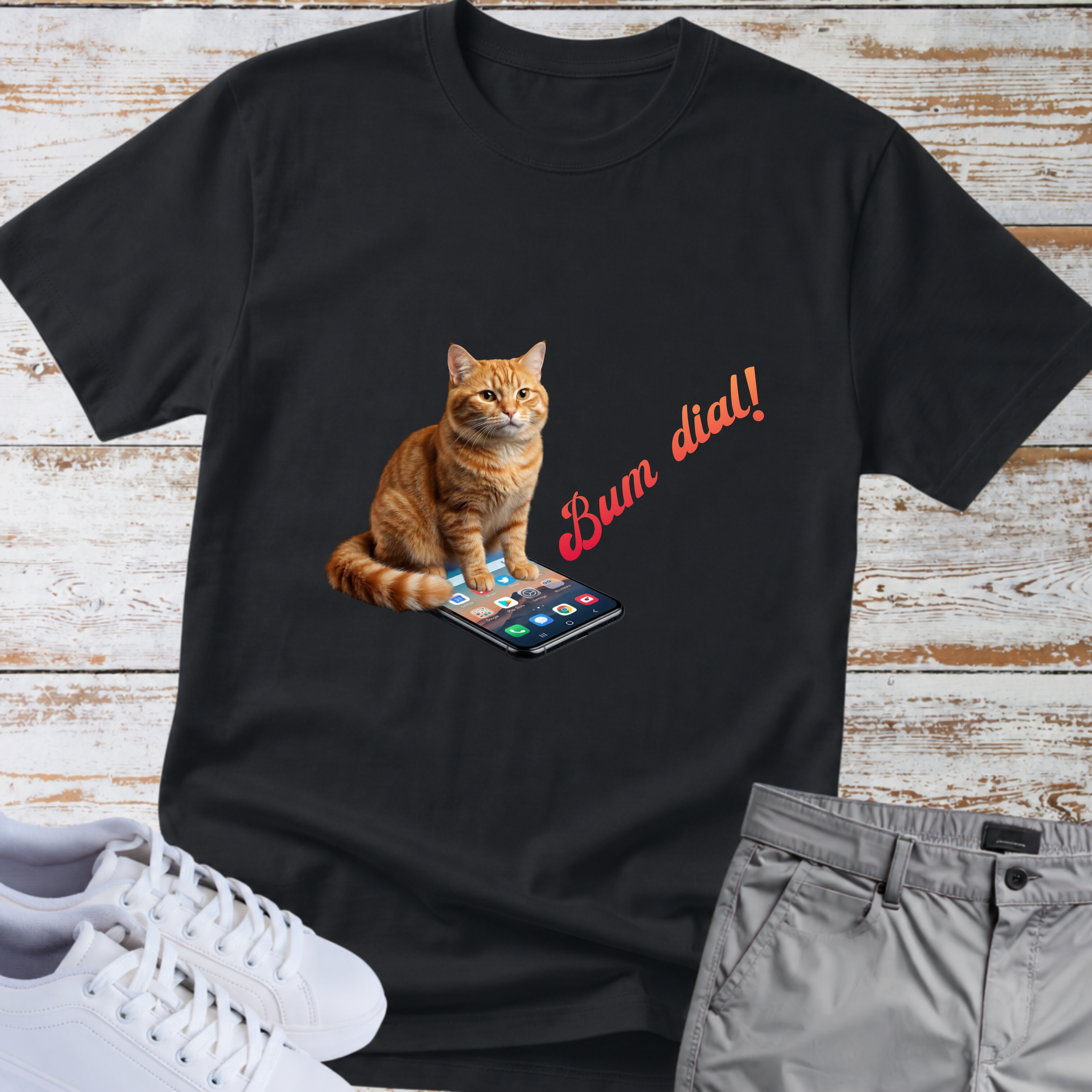 Cat “Bum dial!” T-shirt