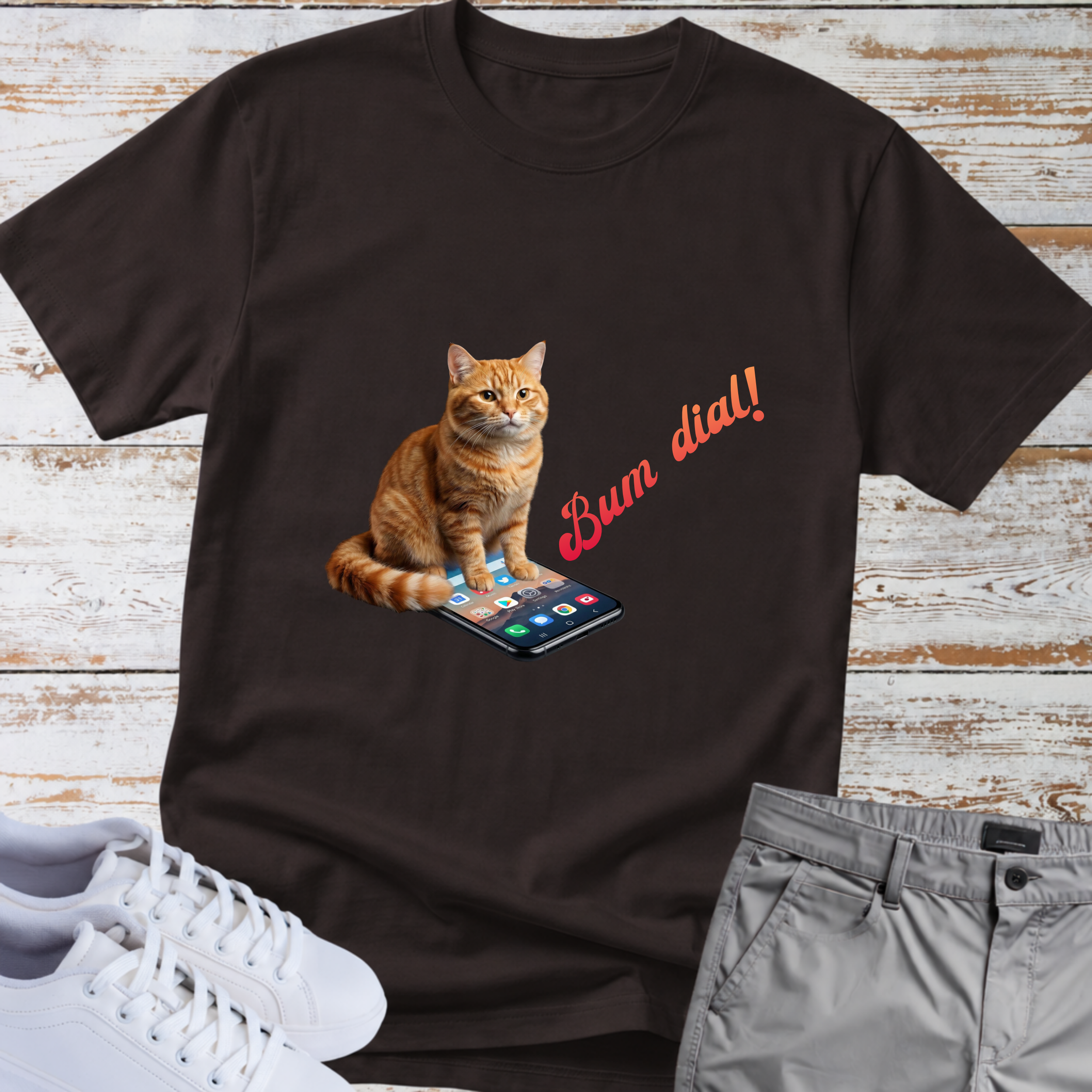 Cat “Bum dial!” T-shirt