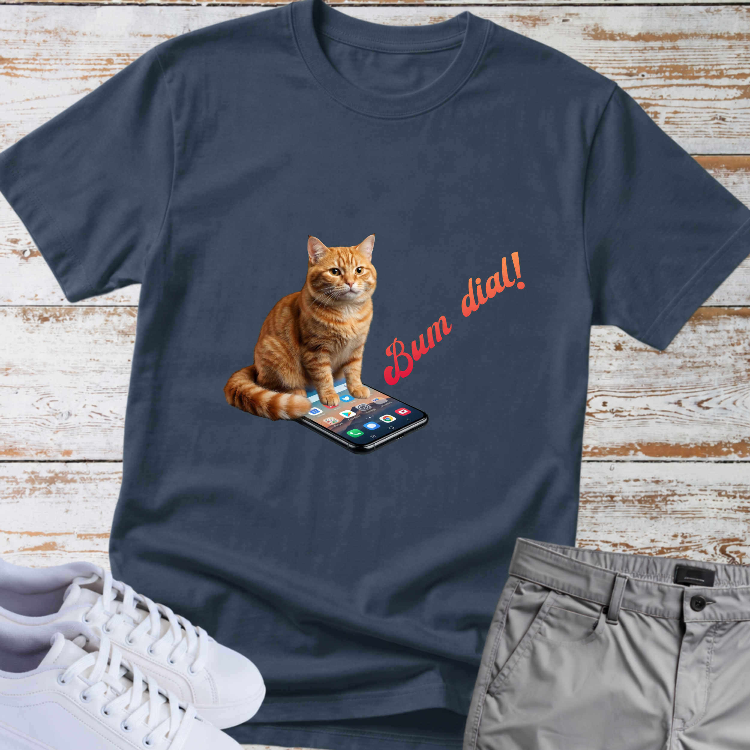 Cat “Bum dial!” T-shirt