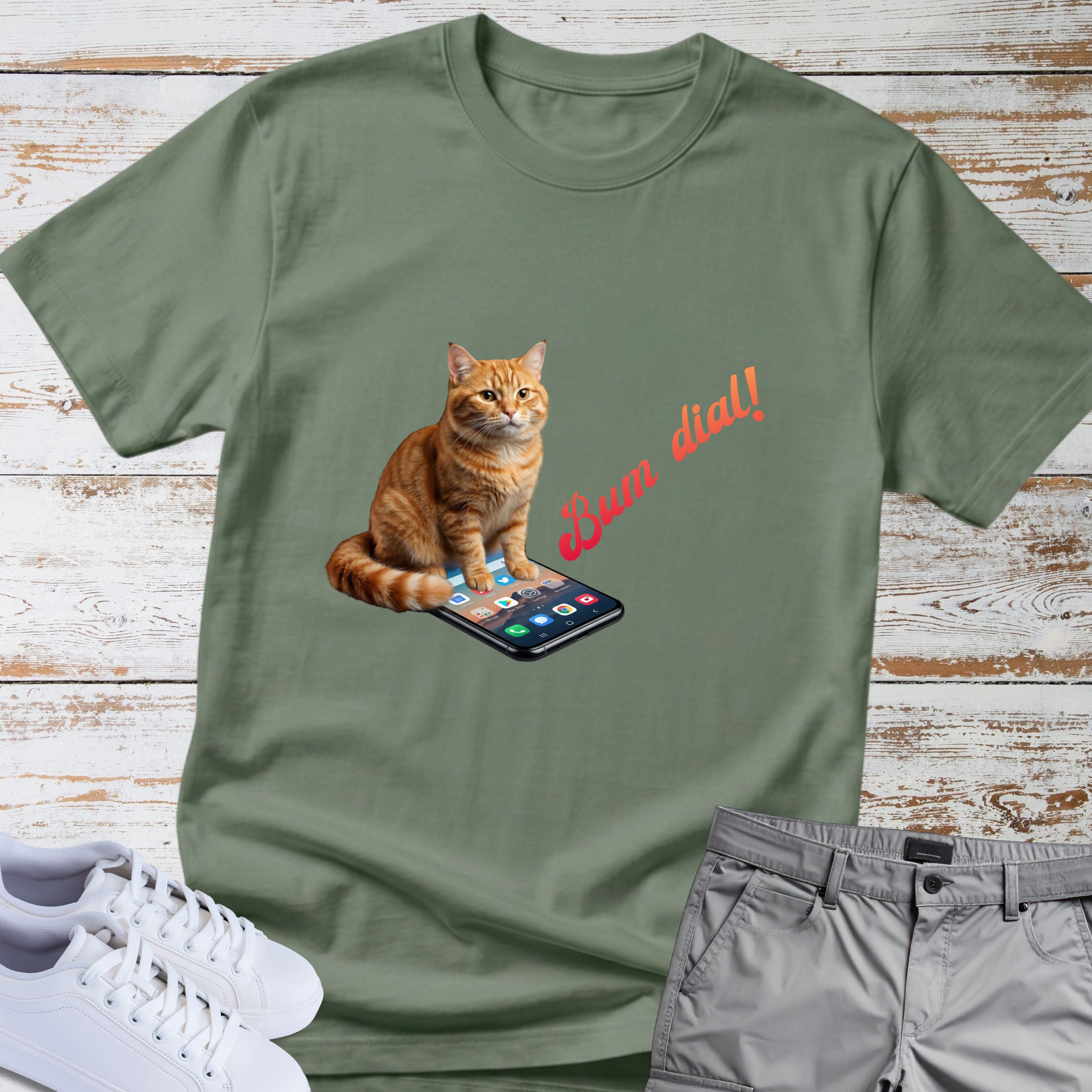 Cat “Bum dial!” T-shirt