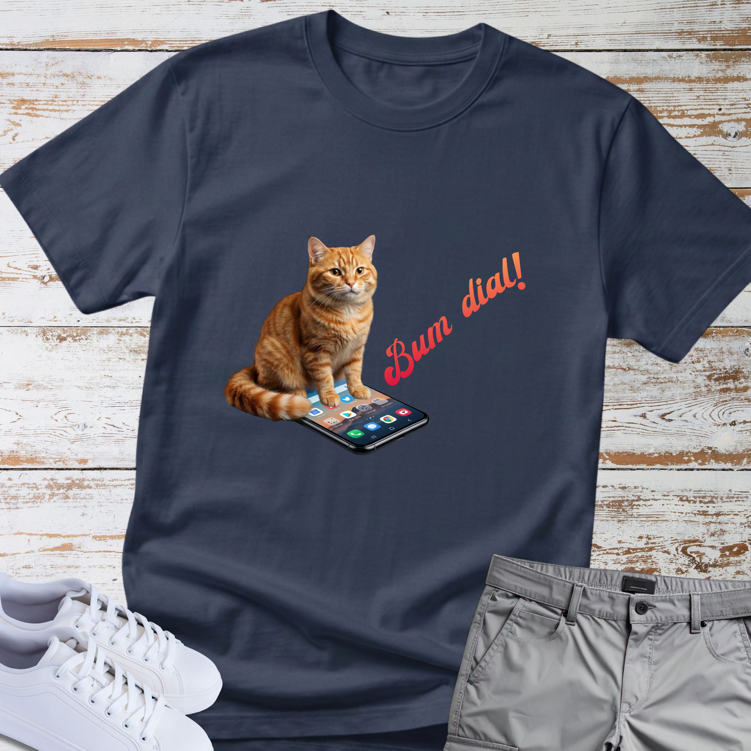 Cat “Bum dial!” T-shirt