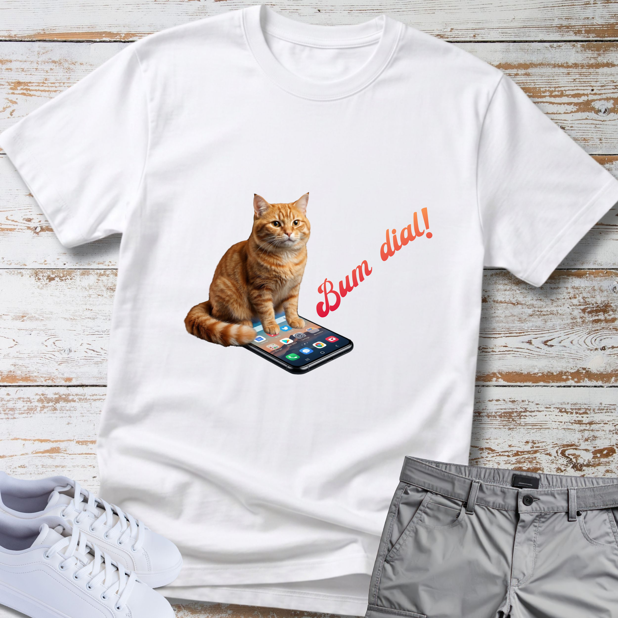 Cat “Bum dial!” T-shirt