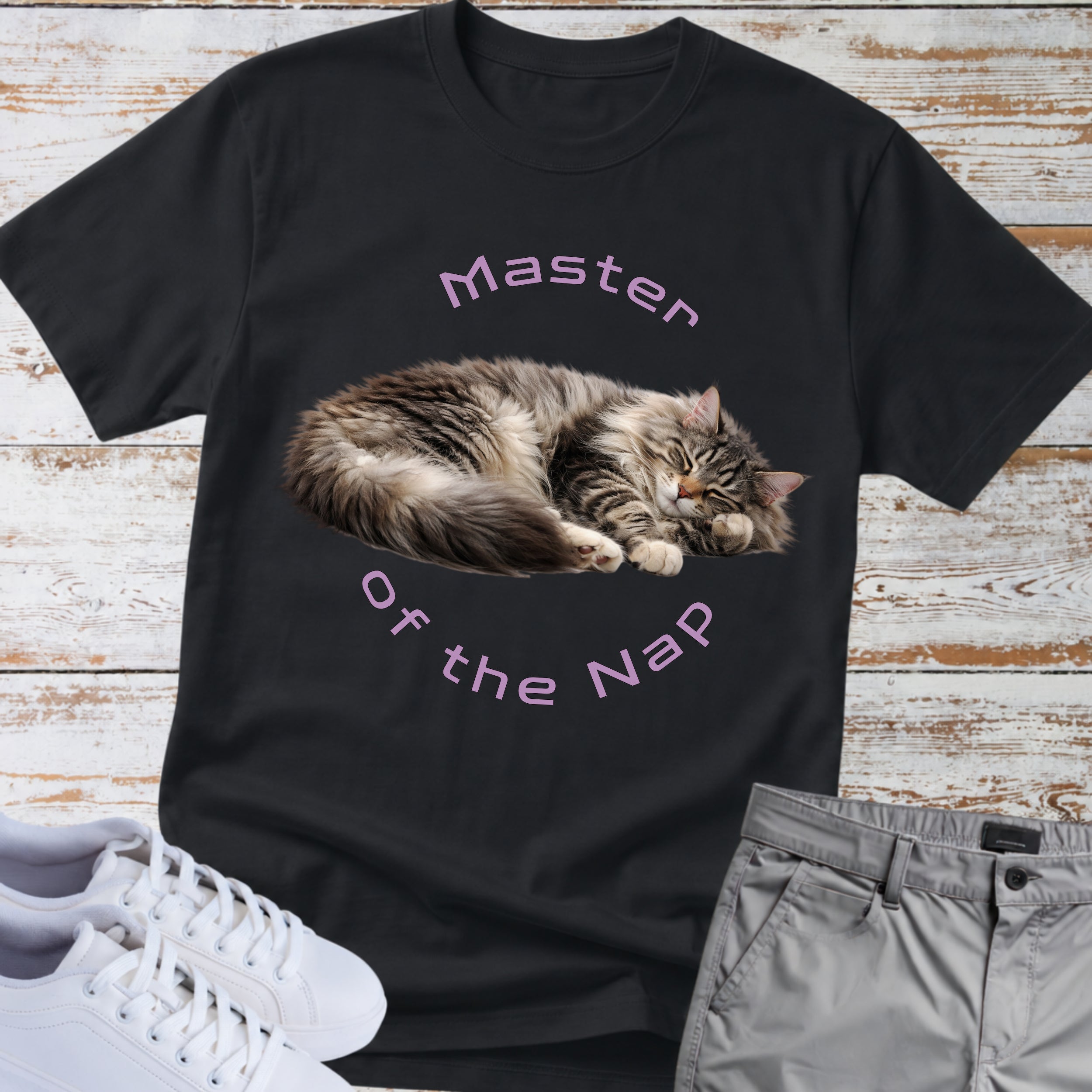 Cat "Master of the Nap" T-shirt