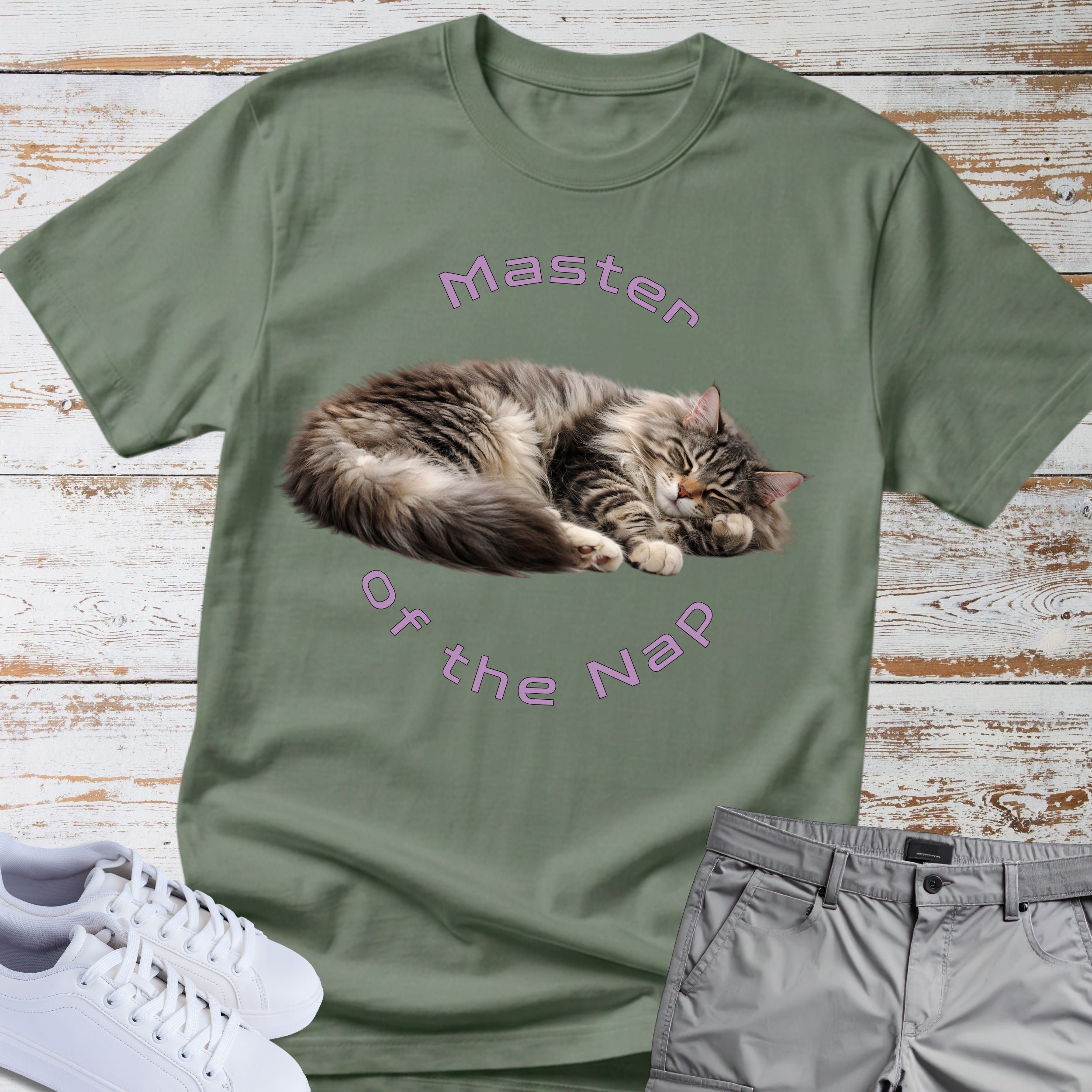 Cat "Master of the Nap" T-shirt