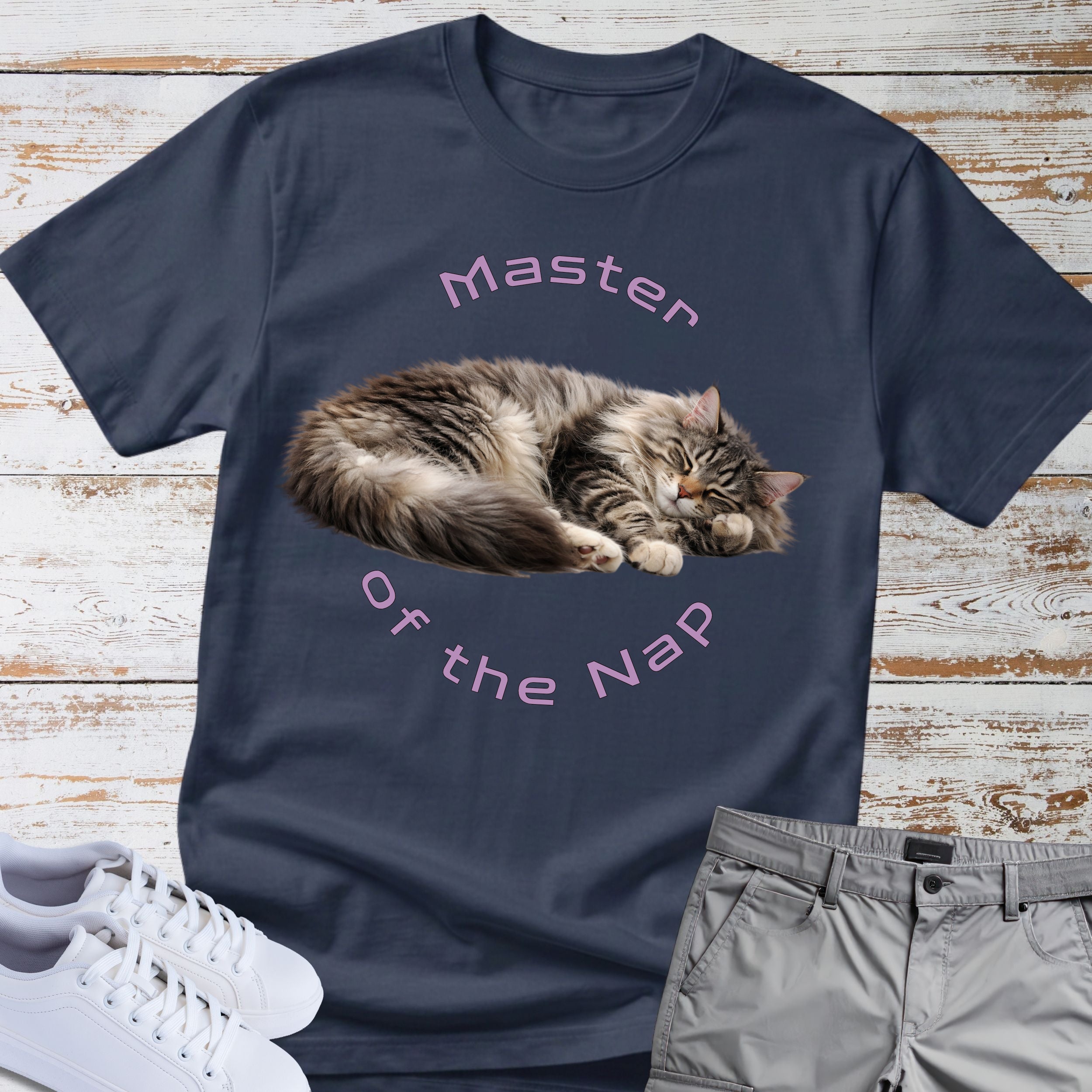 Cat "Master of the Nap" T-shirt