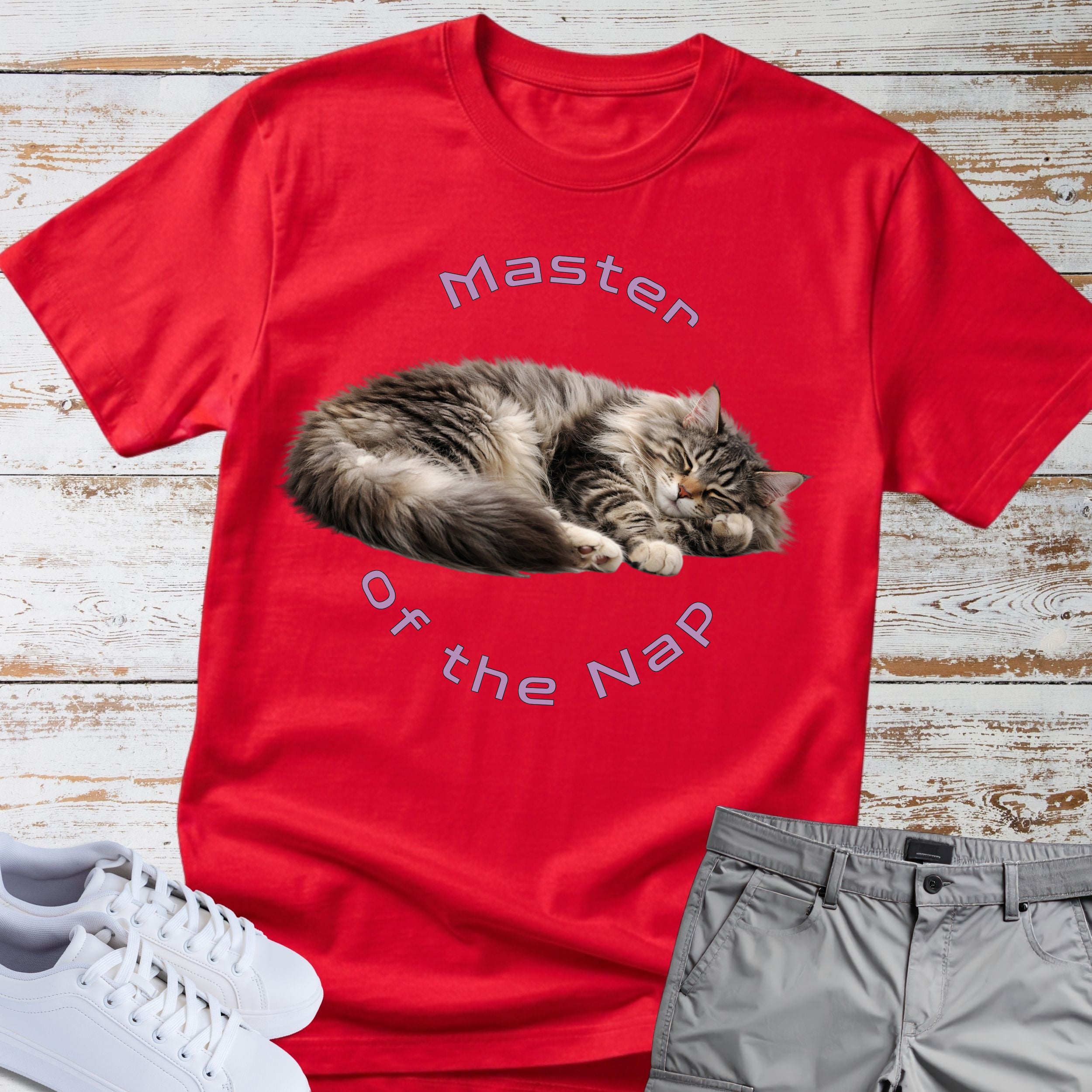 Cat "Master of the Nap" T-shirt