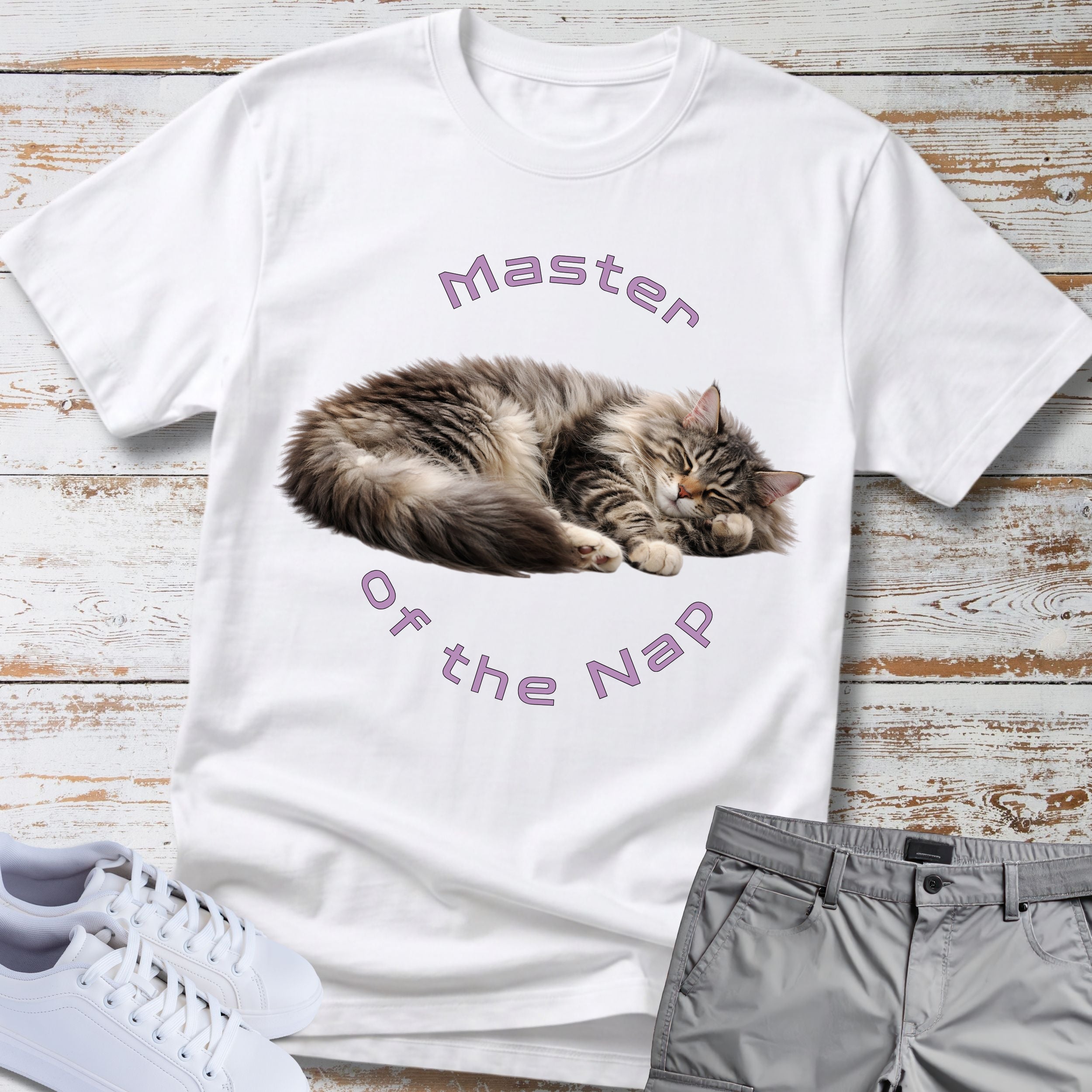 Cat "Master of the Nap" T-shirt