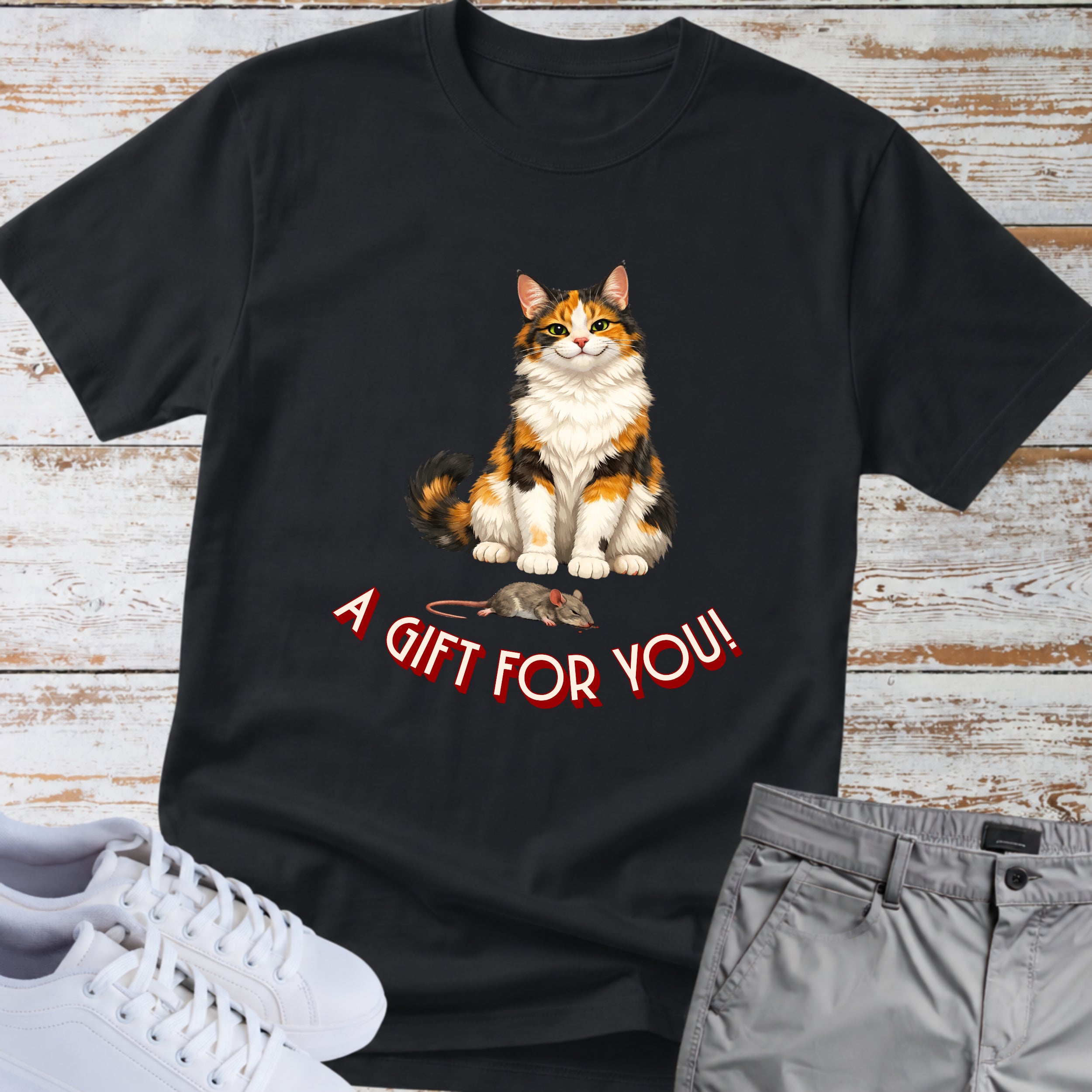 Cat 'A Gift For You' T-Shirt