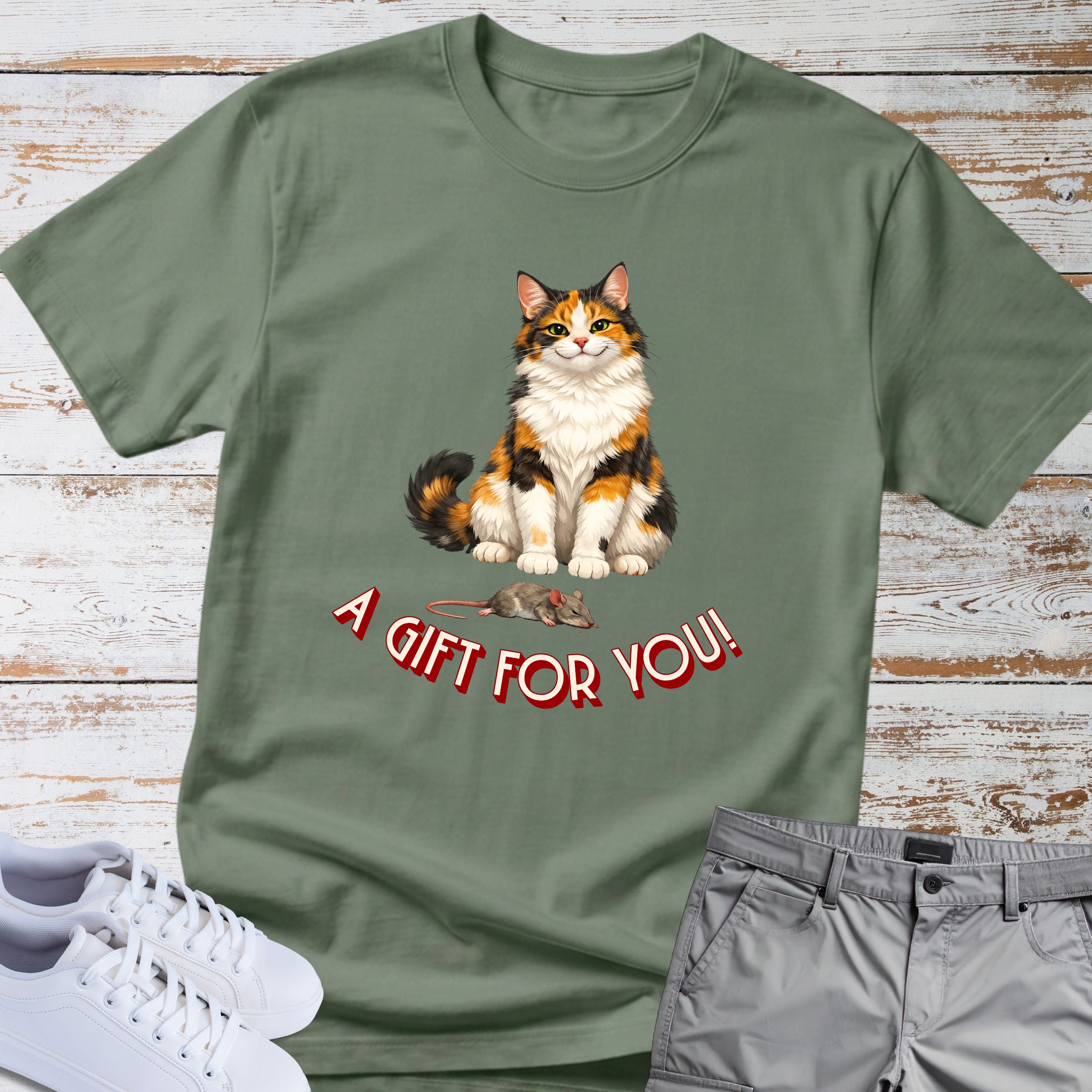 Cat 'A Gift For You' T-Shirt