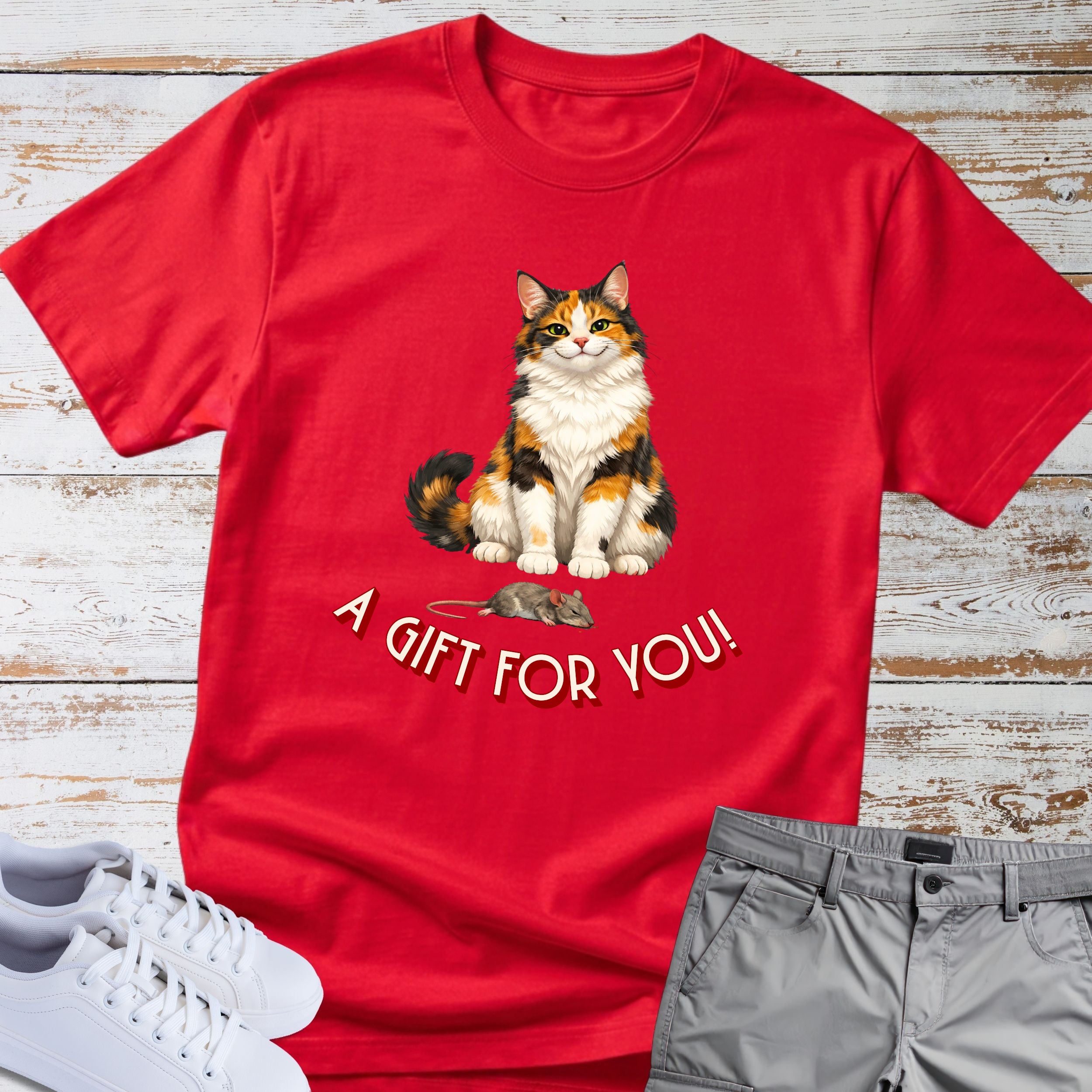 Cat 'A Gift For You' T-Shirt