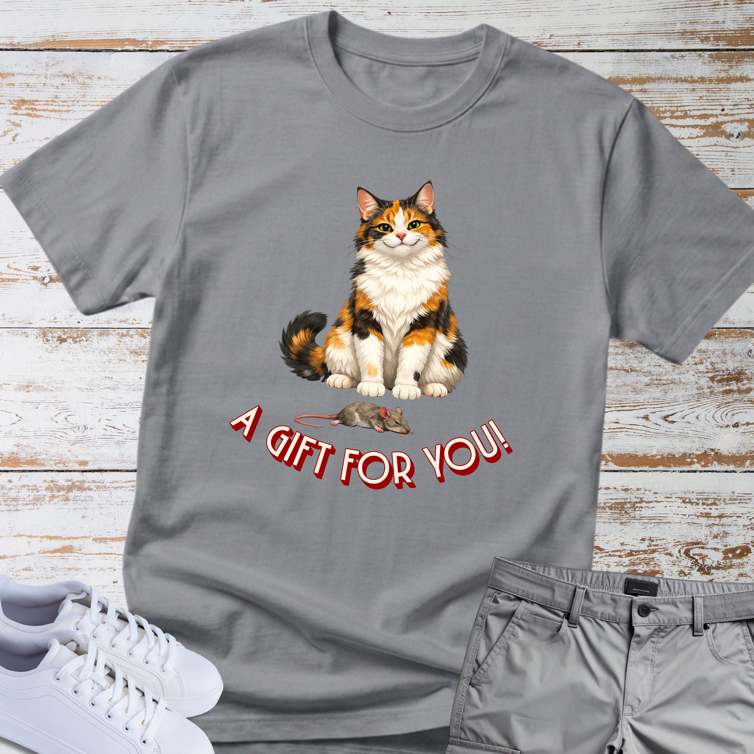 Cat 'A Gift For You' T-Shirt