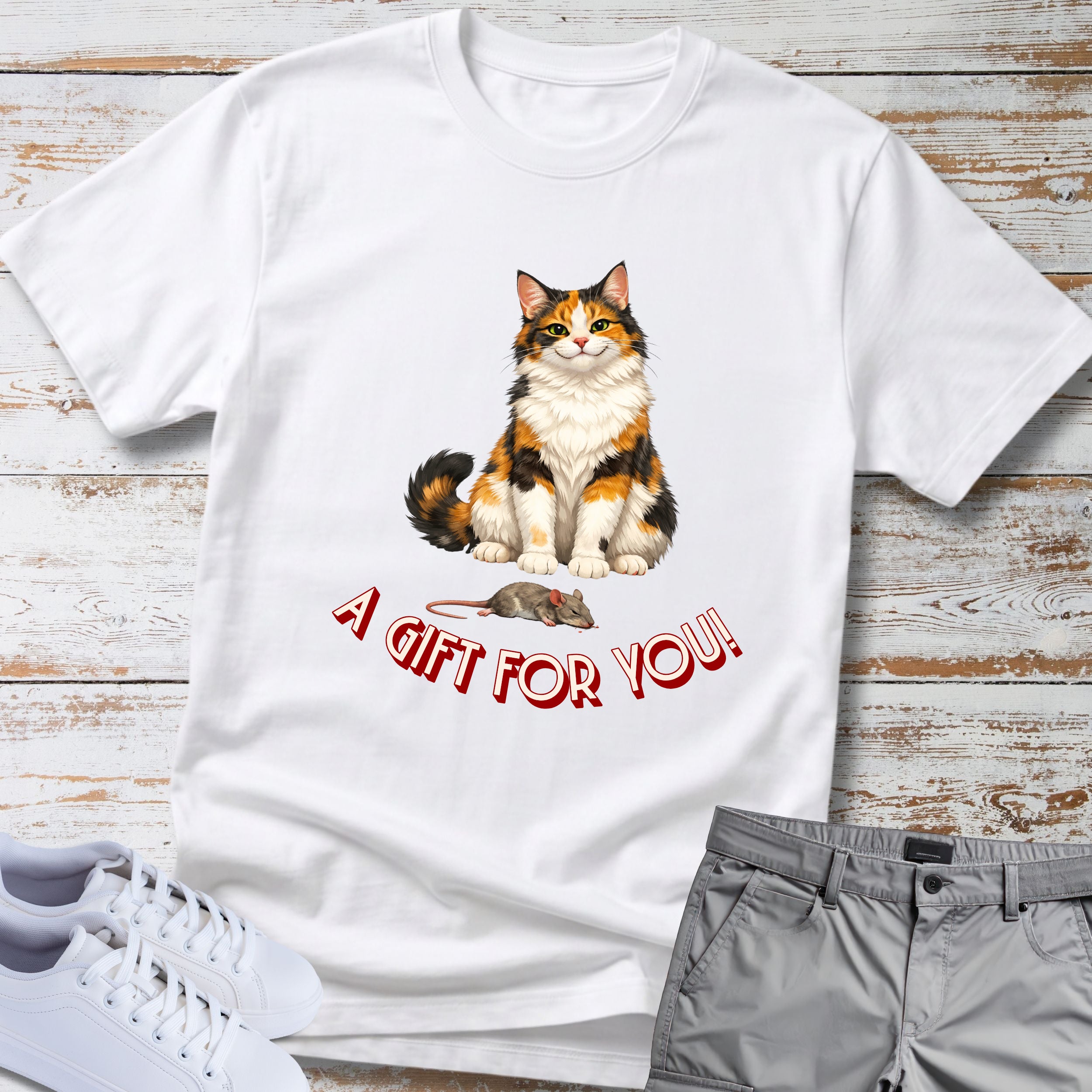 Cat 'A Gift For You' T-Shirt