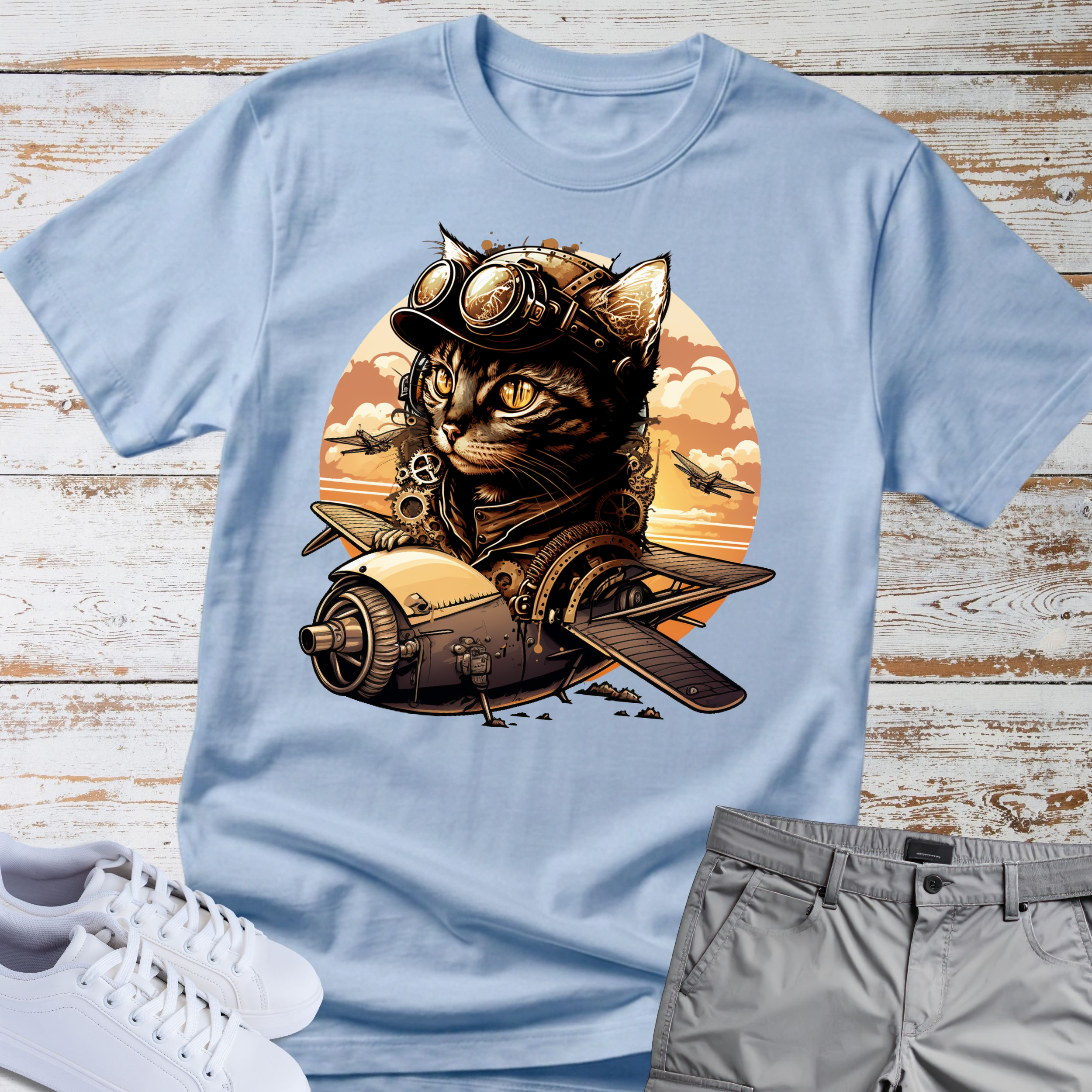 Vintage Aviator Cat Tee