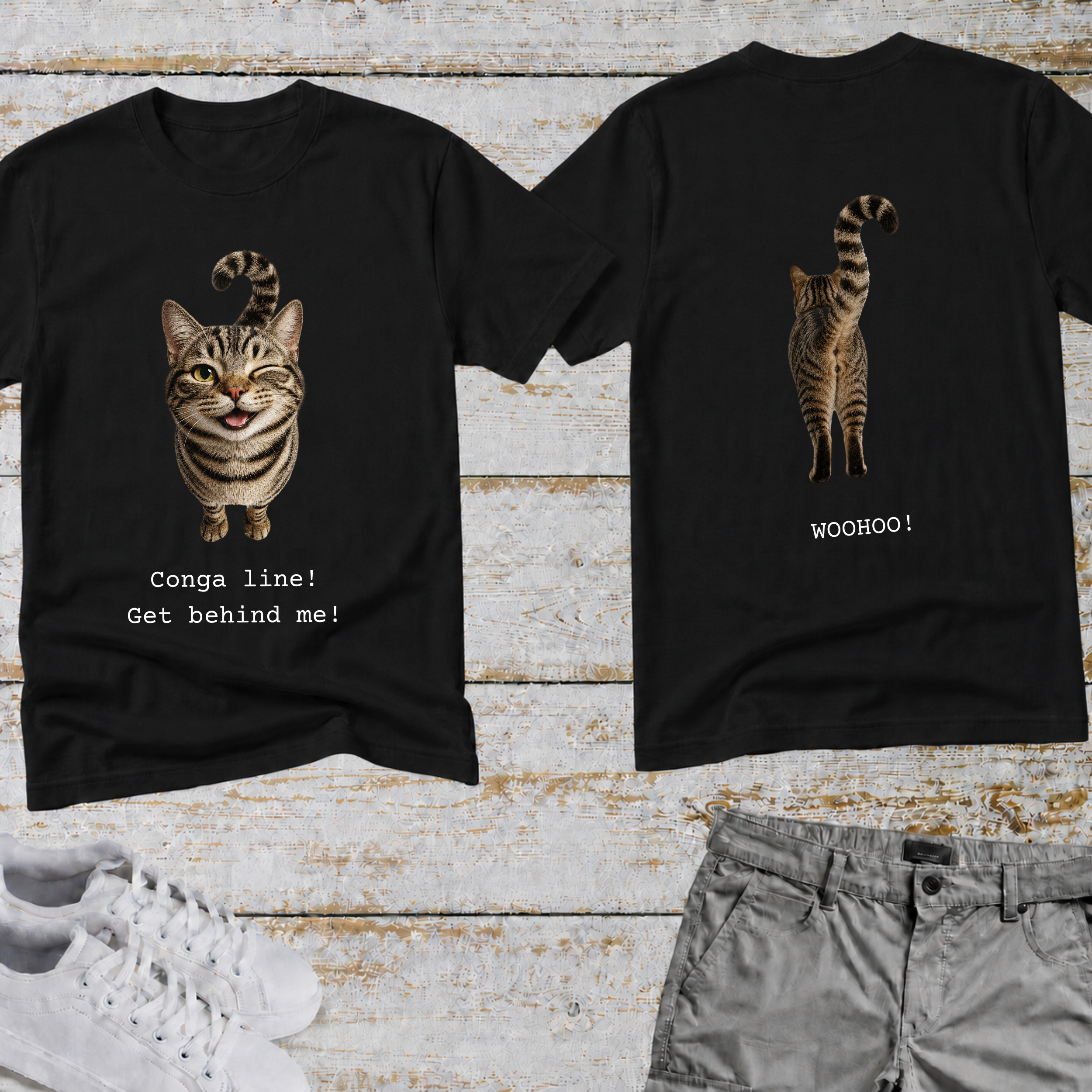 Cat Conga Line T-shirt