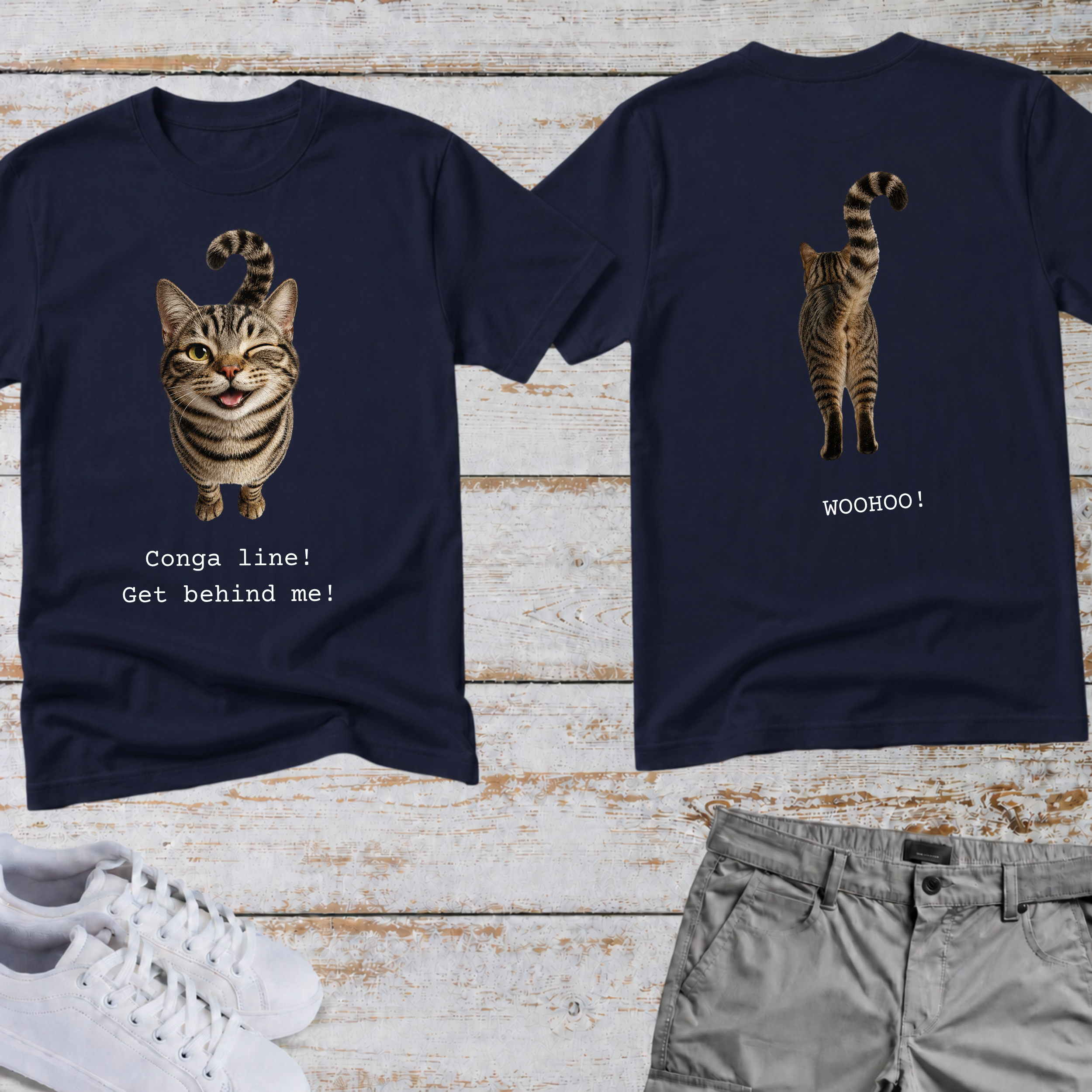 Cat Conga Line T-shirt