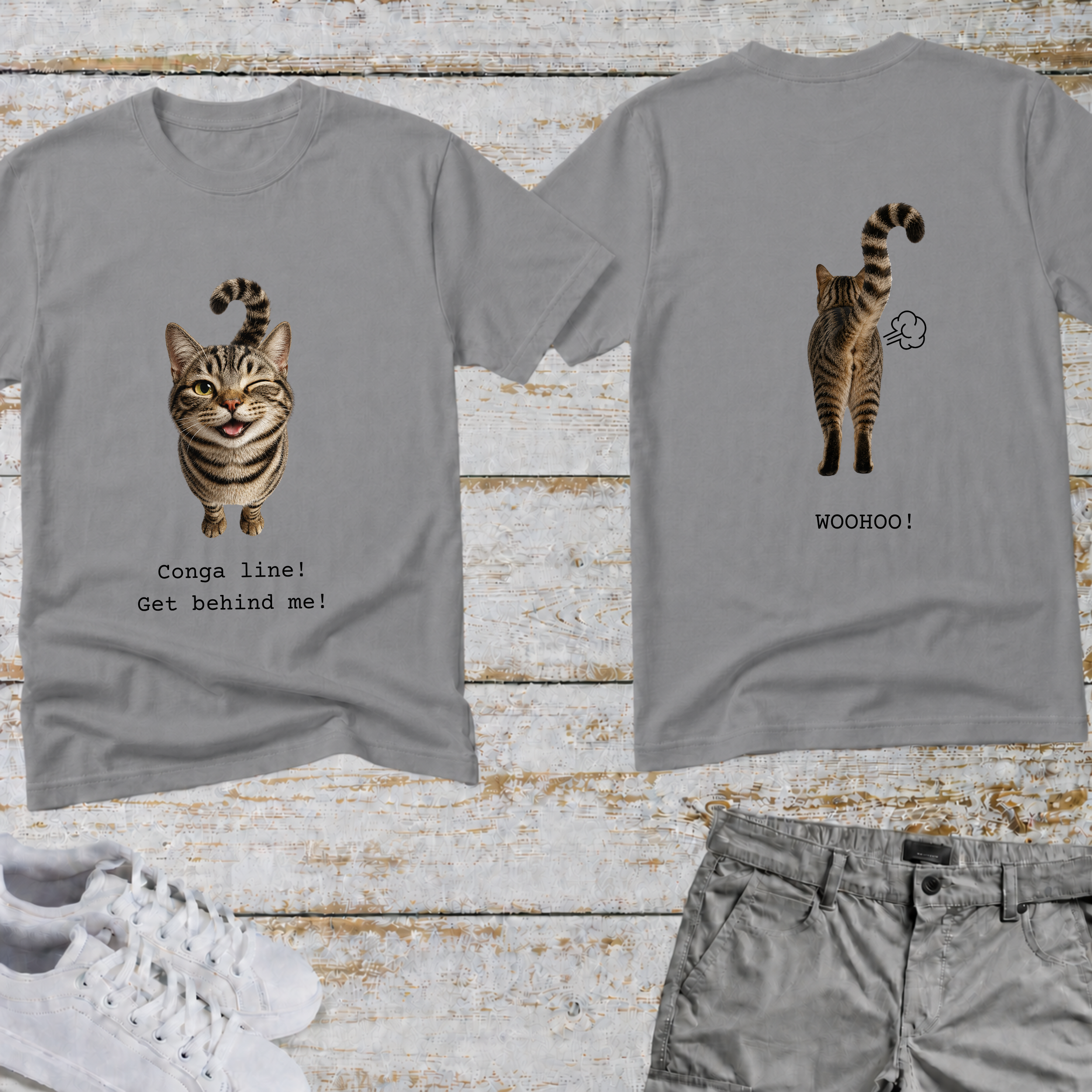 Cat Conga Line T-shirt
