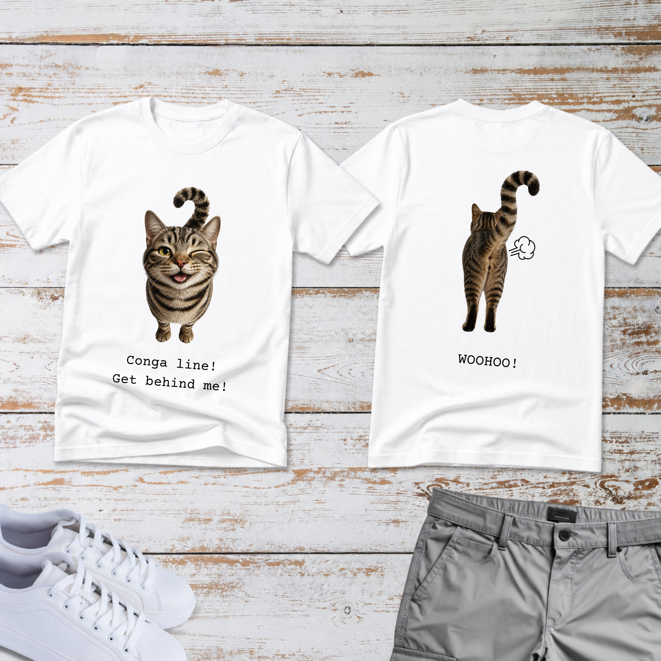 Cat Conga Line T-shirt