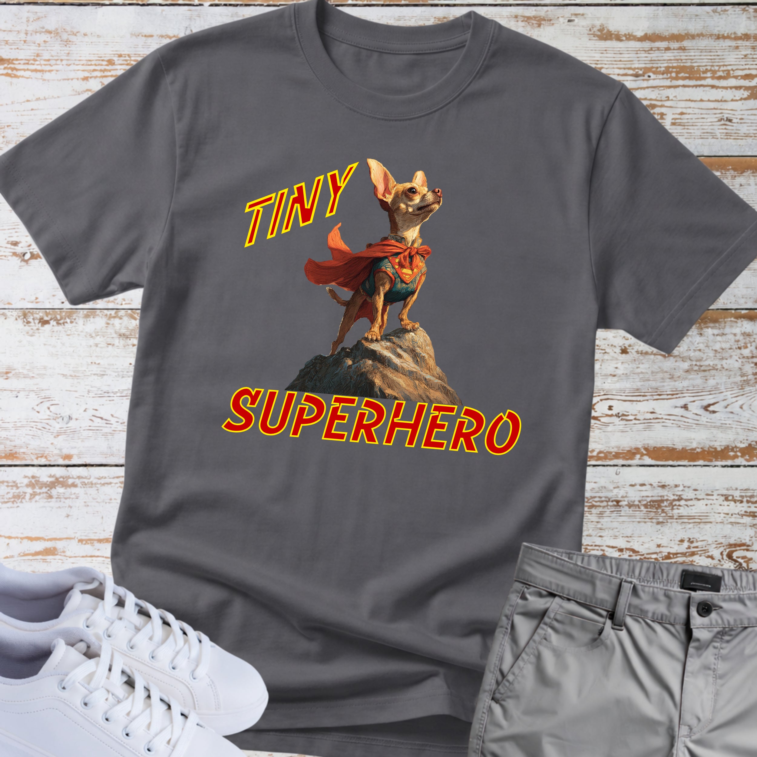 Chihuahua Tiny Superhero T-Shirt