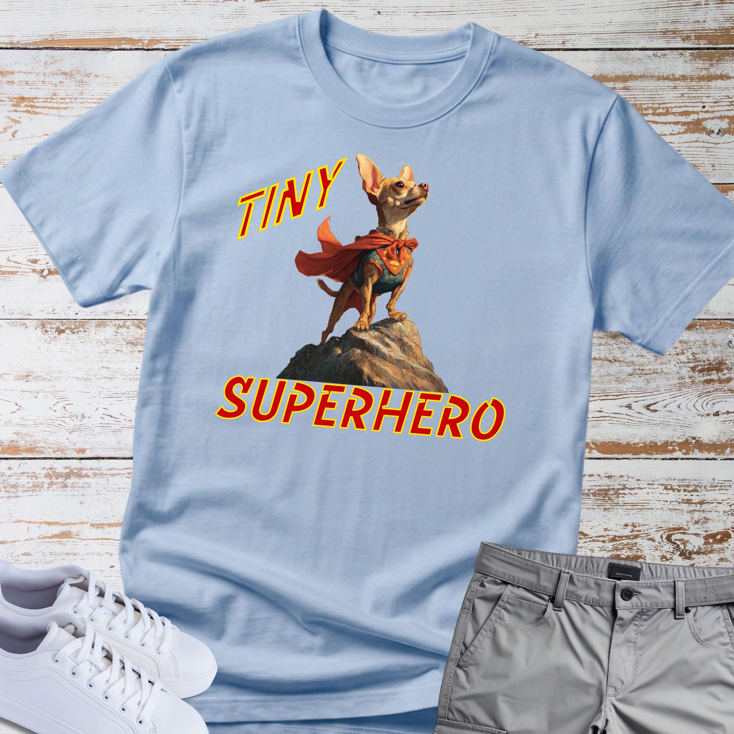 Chihuahua Tiny Superhero T-Shirt