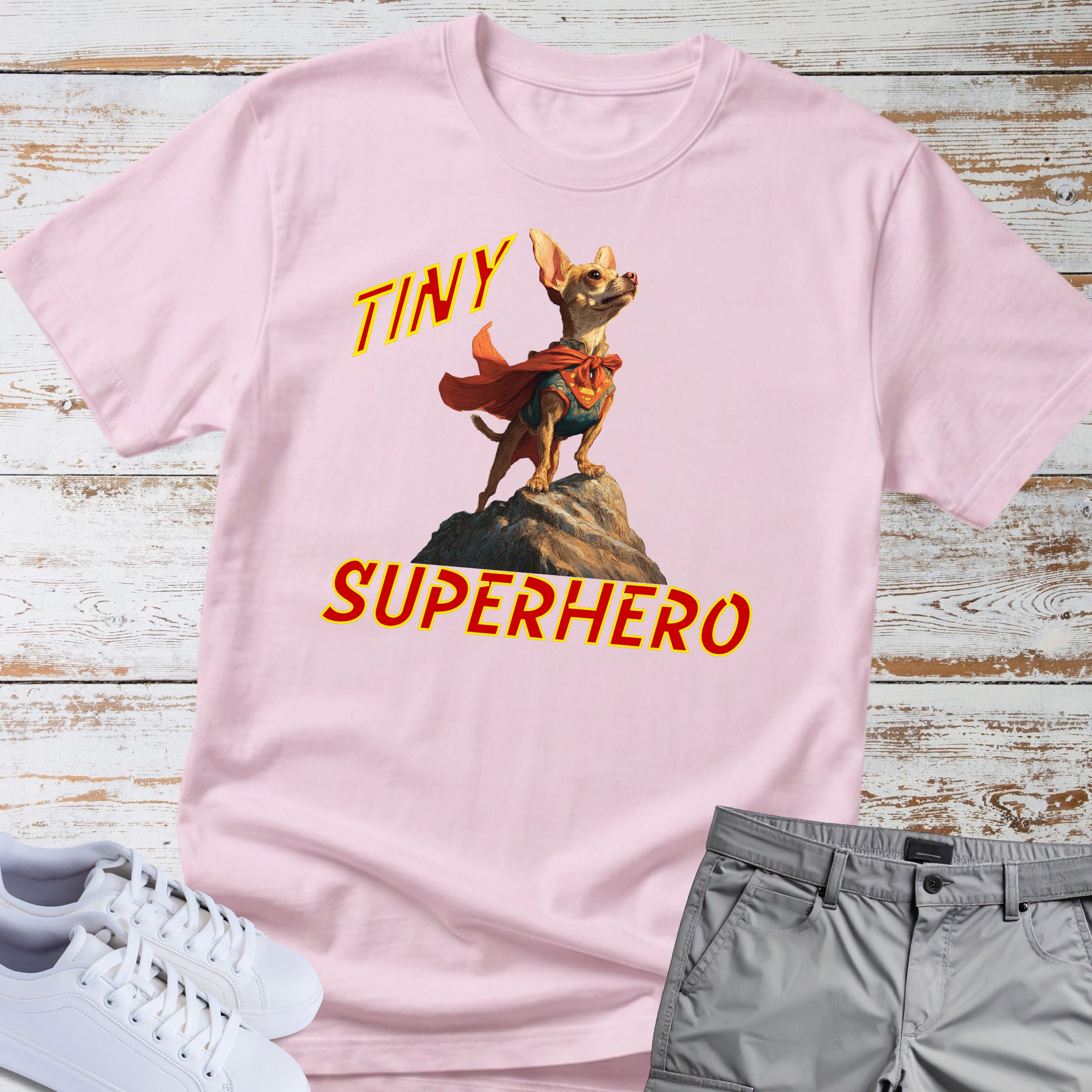 Chihuahua Tiny Superhero T-Shirt