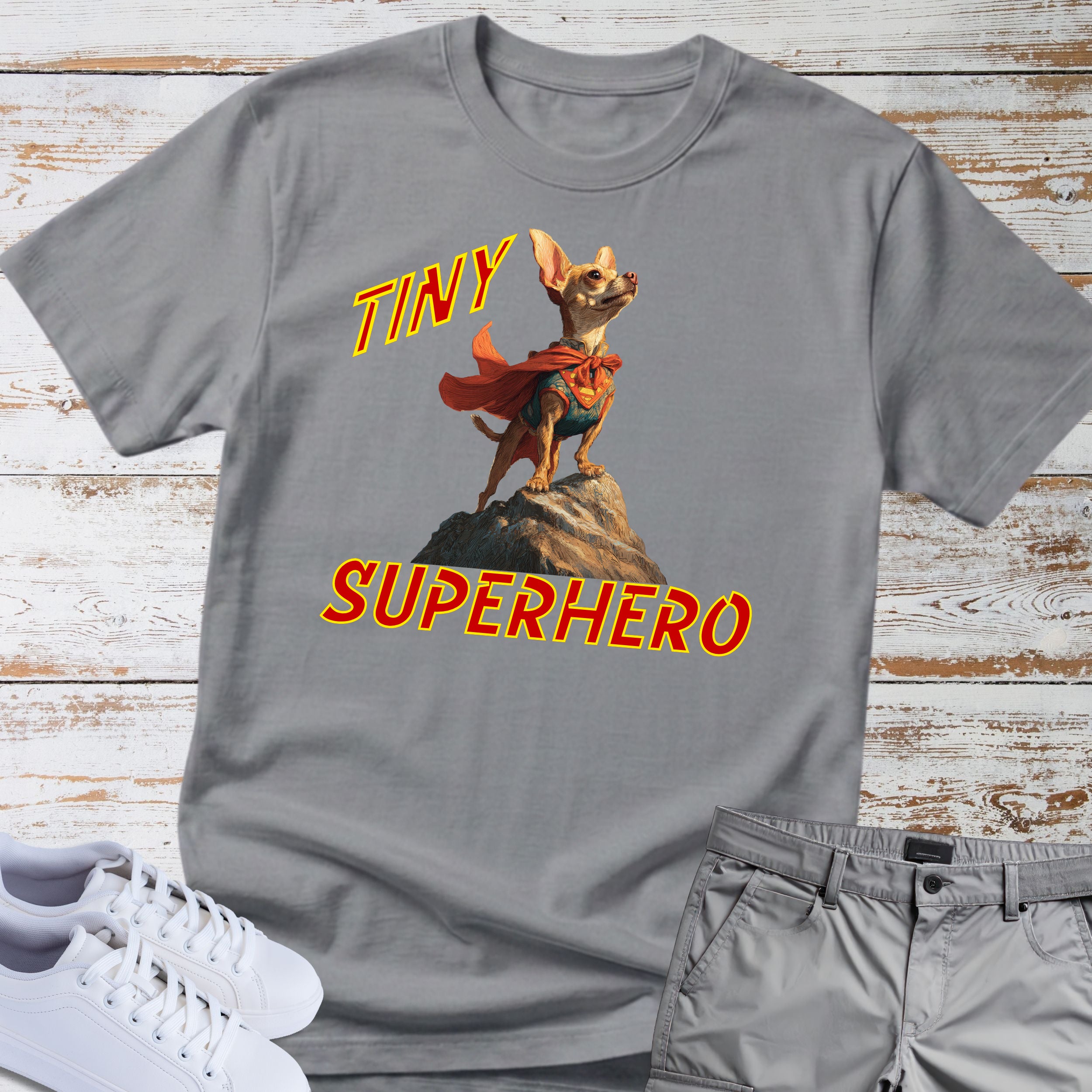 Chihuahua Tiny Superhero T-Shirt
