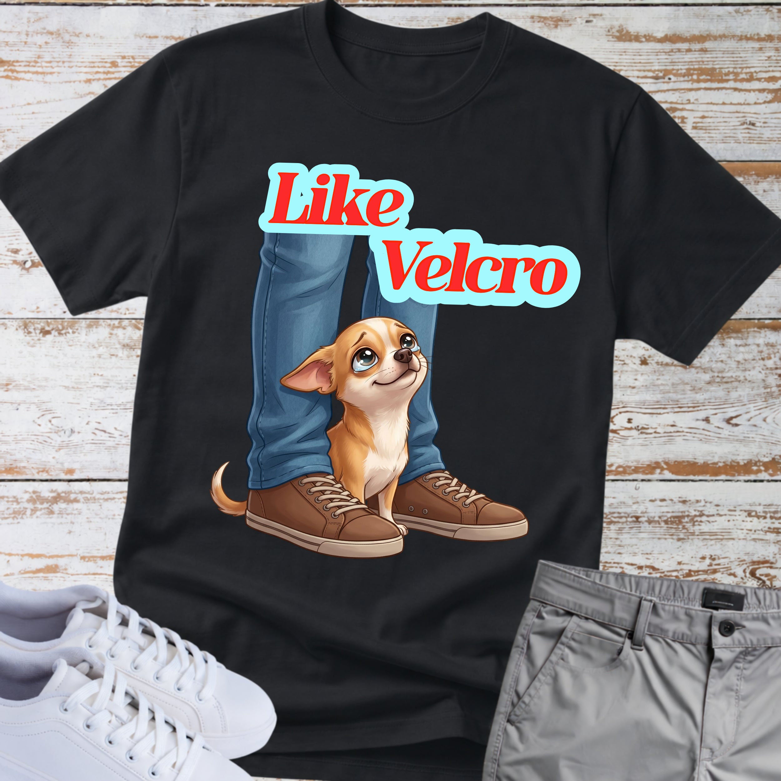 Like Velcro Chihuahua T-Shirt